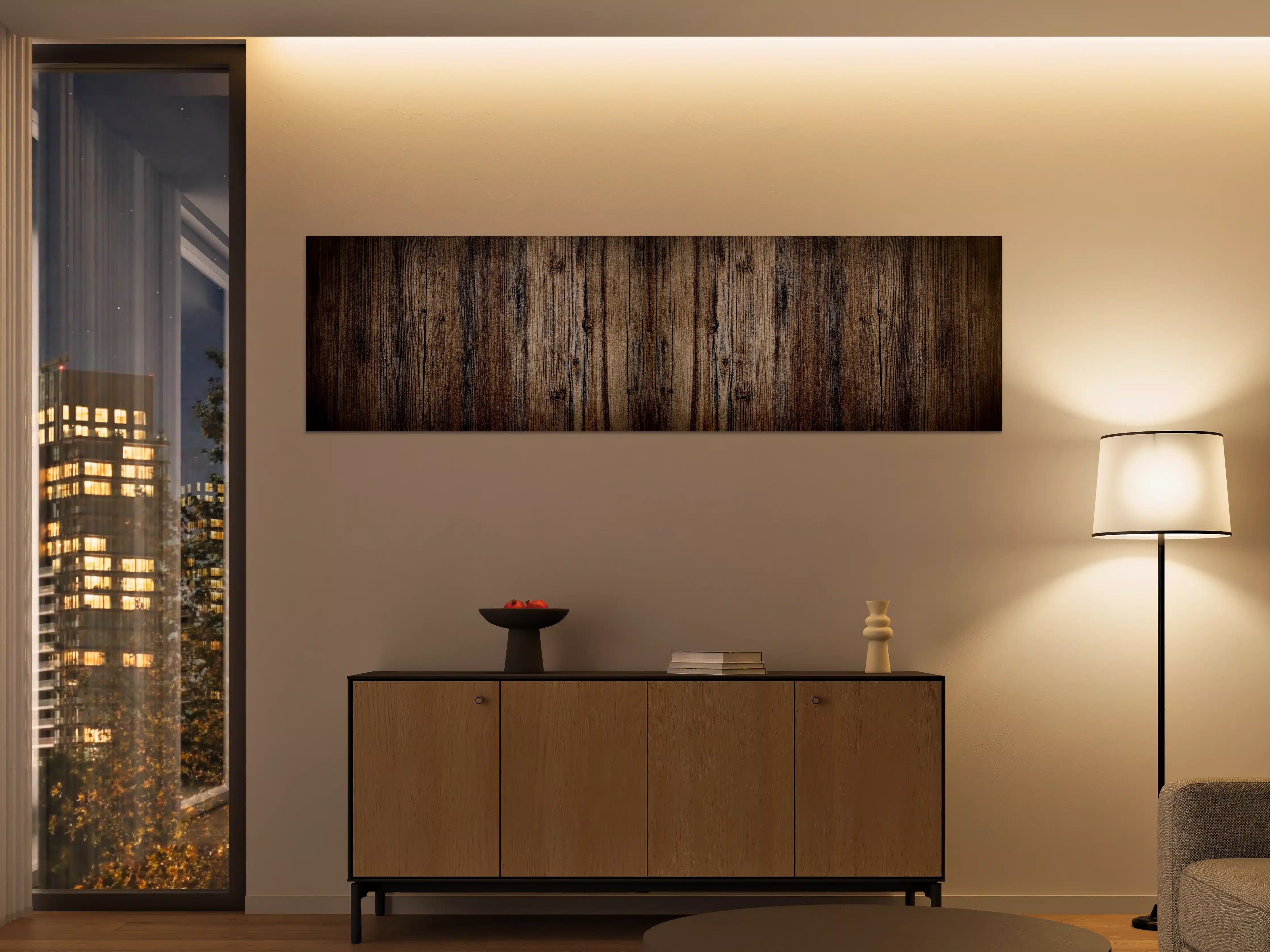 Große Wandbilder - Bräunlicher Holz Hintergrund