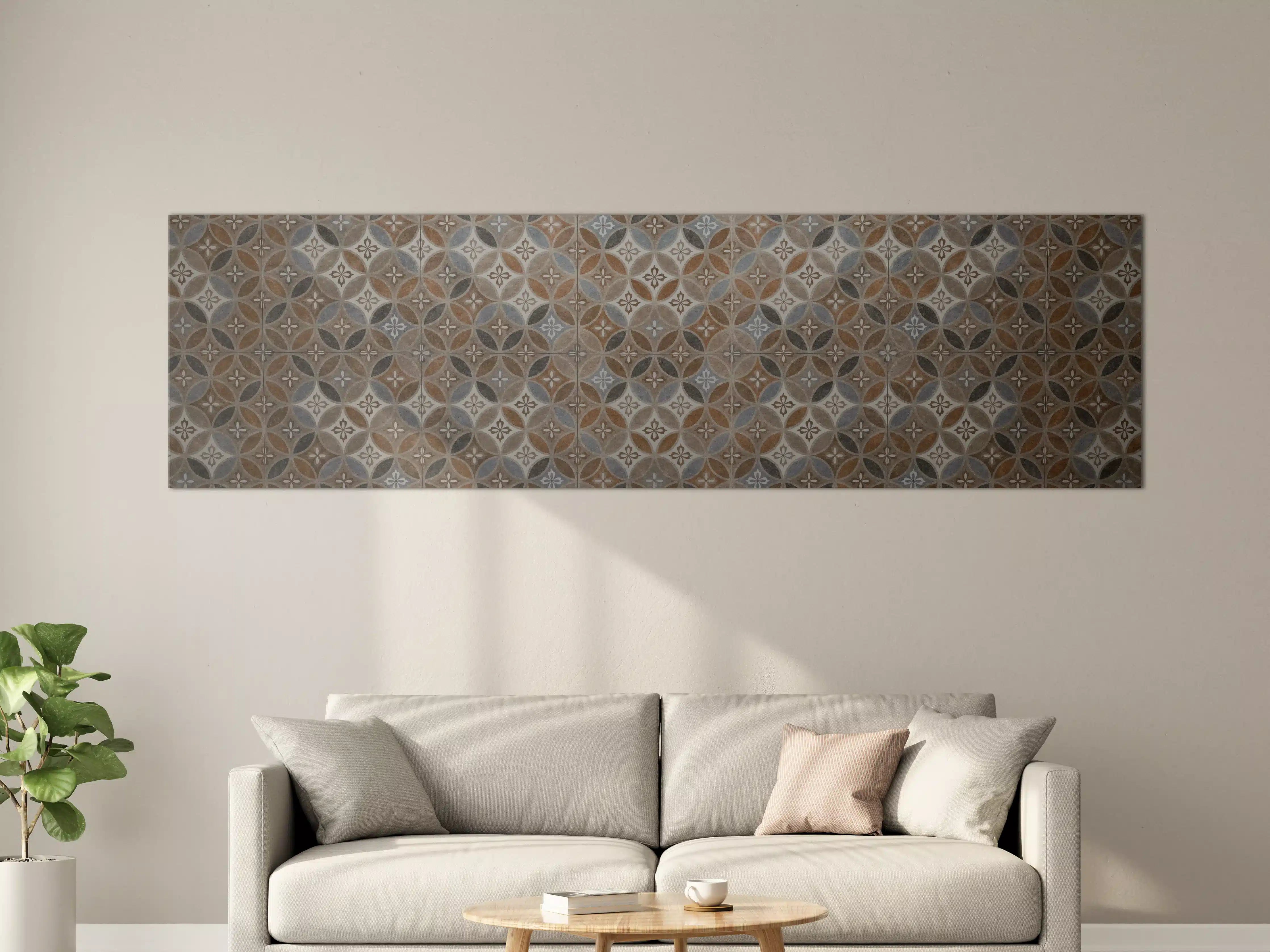 Große Wandbilder - Braun-Beiges Vintage Mosaik