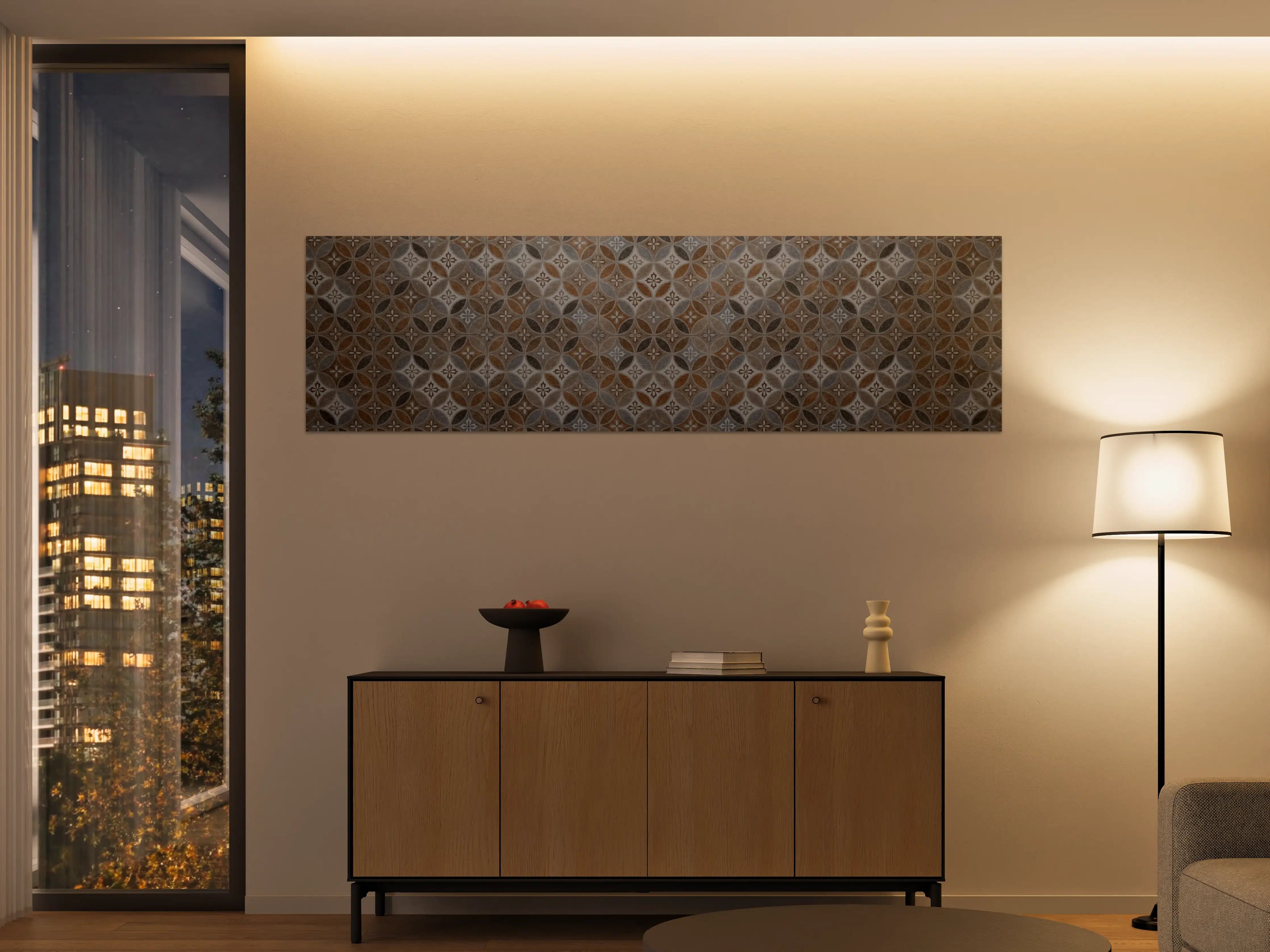 Große Wandbilder - Braun-Beiges Vintage Mosaik