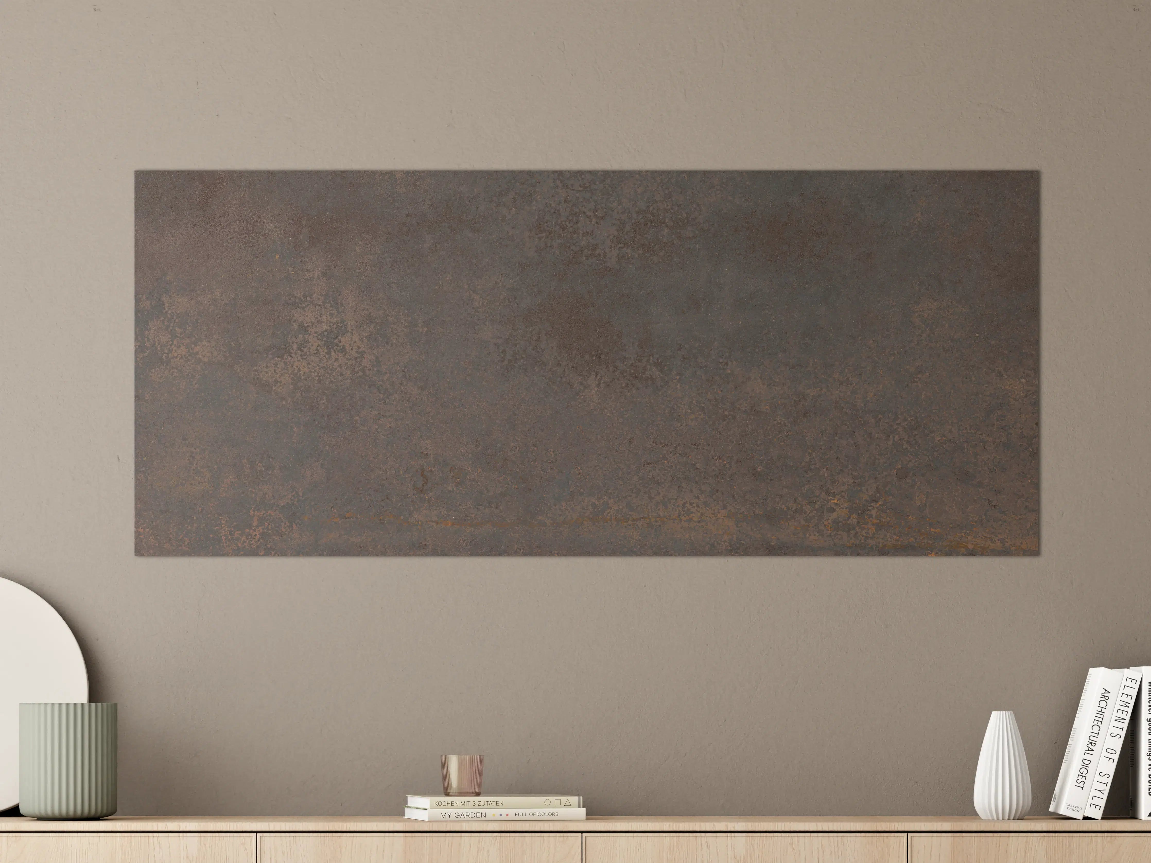 Große Wandbilder - Braun-Grauer Zement