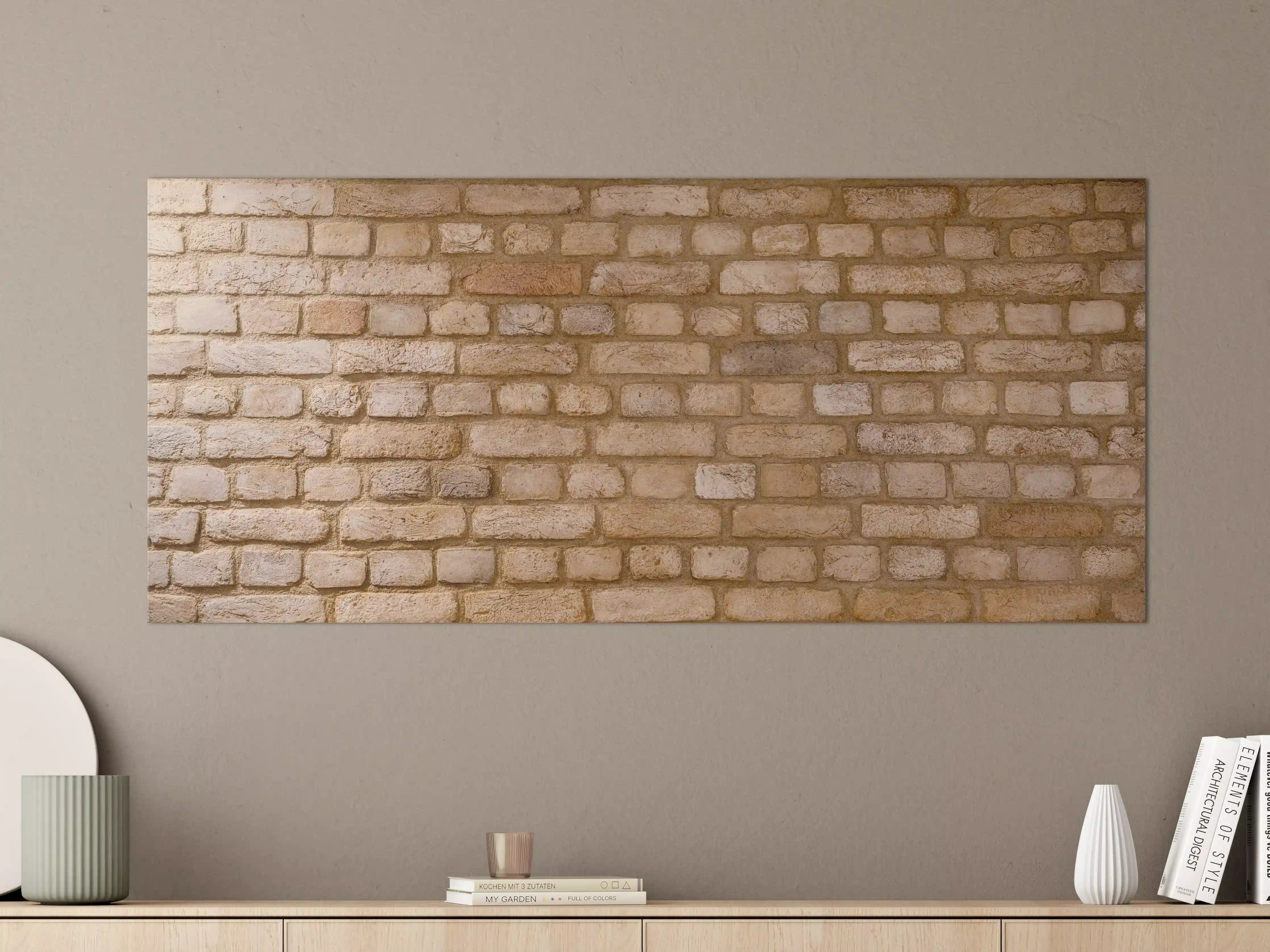 Große Wandbilder - Braune Backsteinmauer Textur