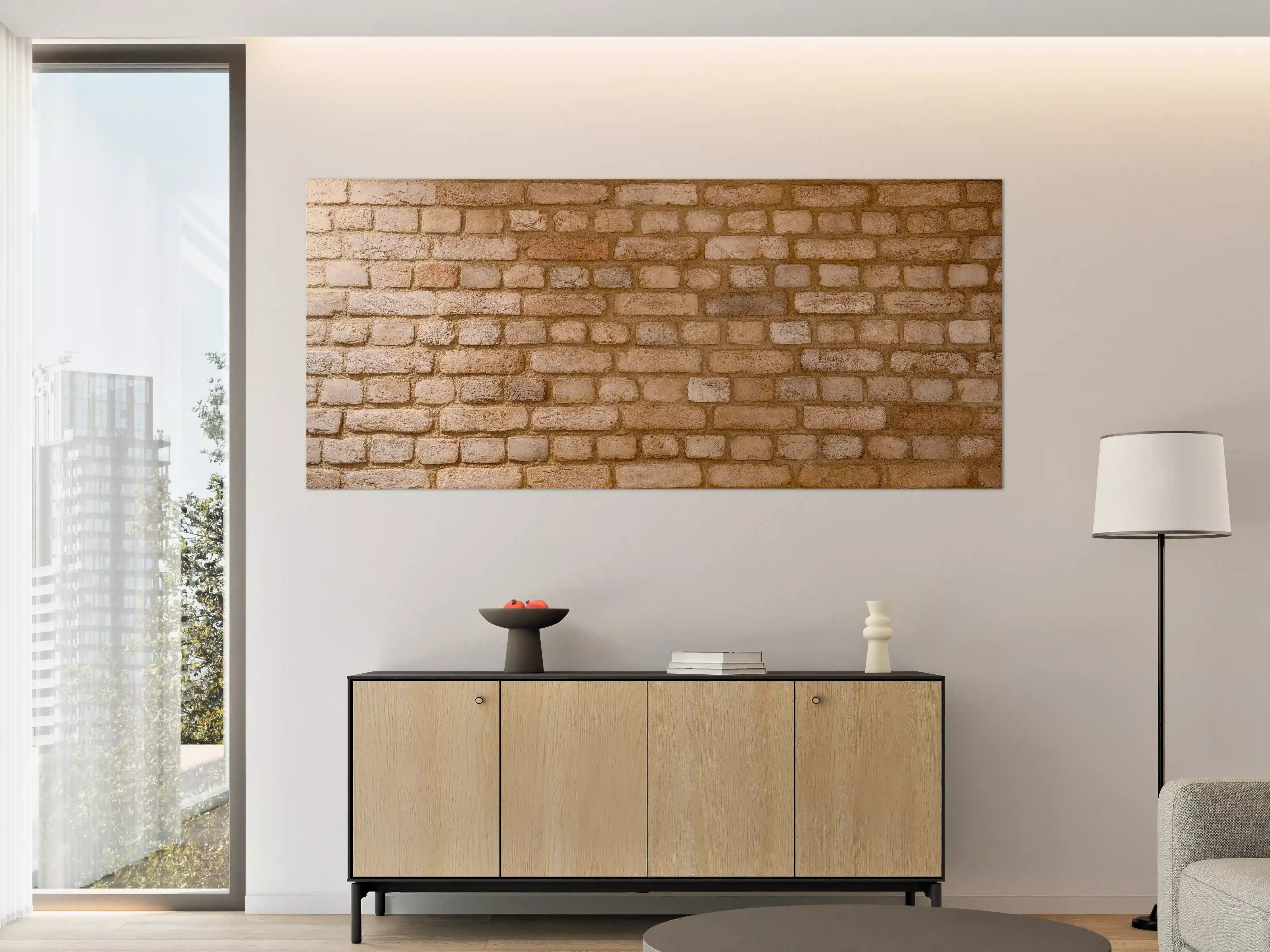 Große Wandbilder - Braune Backsteinmauer Textur