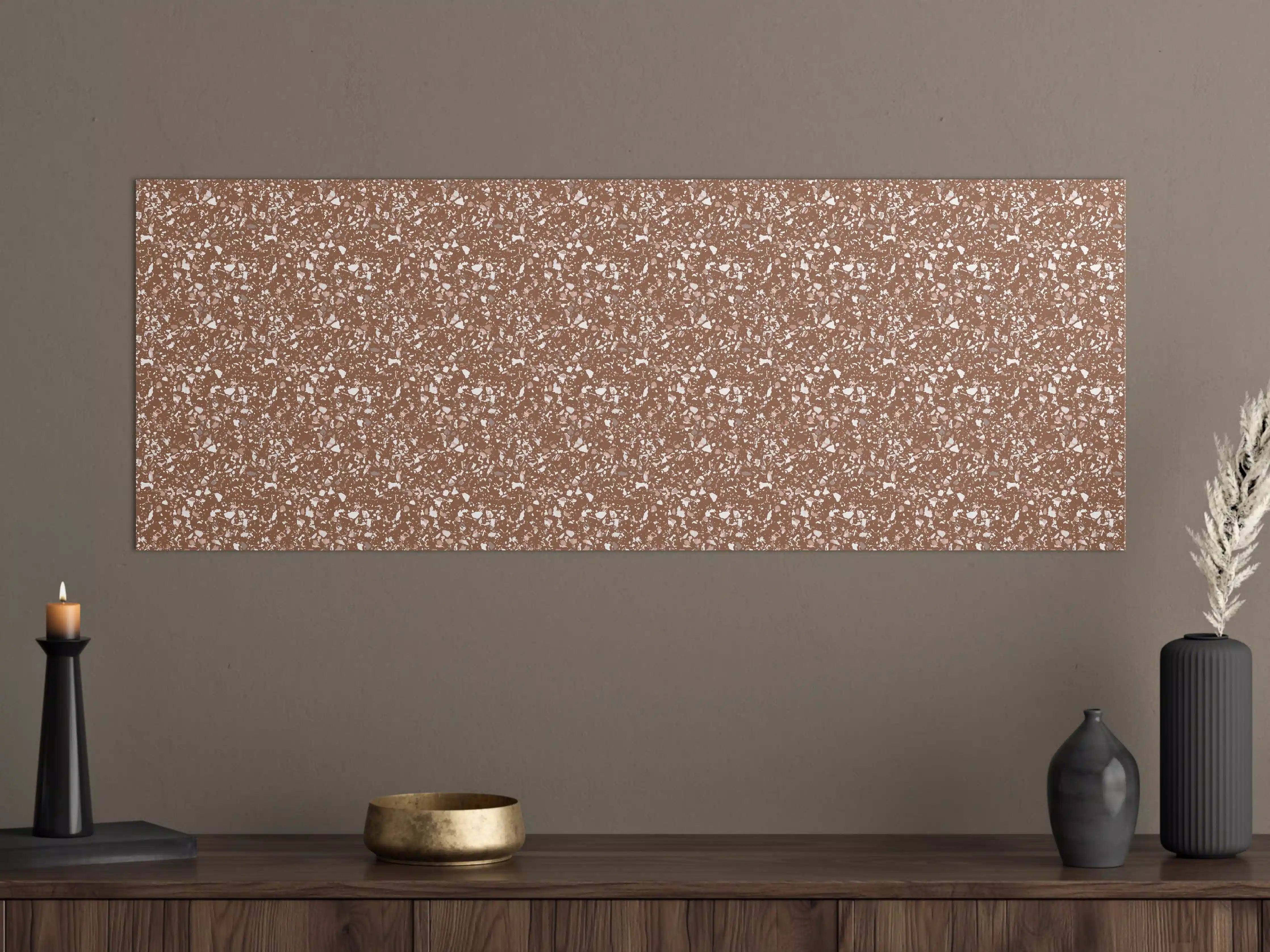 Große Wandbilder - Braune Granit-Textur mit weißen Akzenten