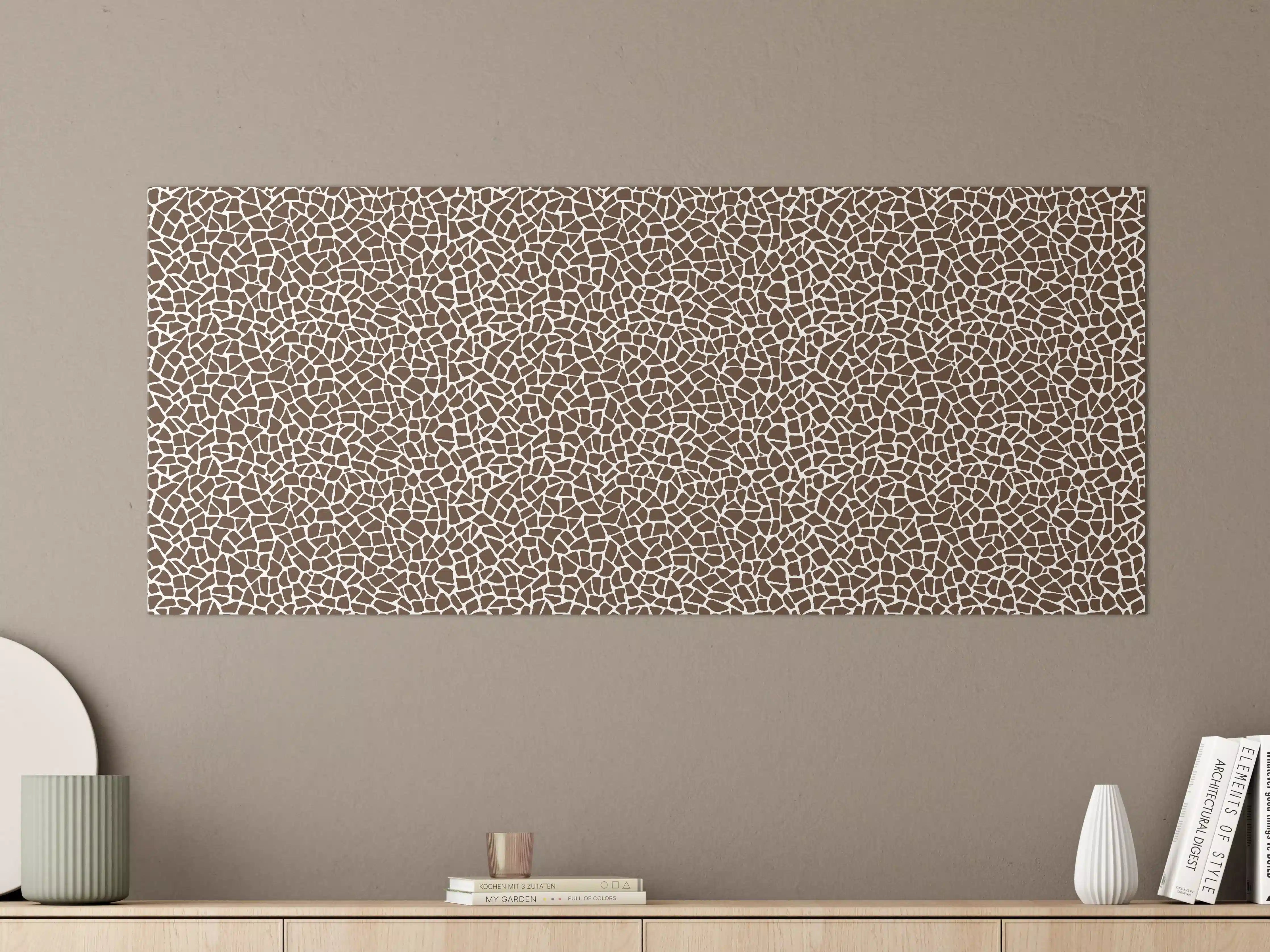 Große Wandbilder - Braune Mosaik-Textur mit feiner Musterung