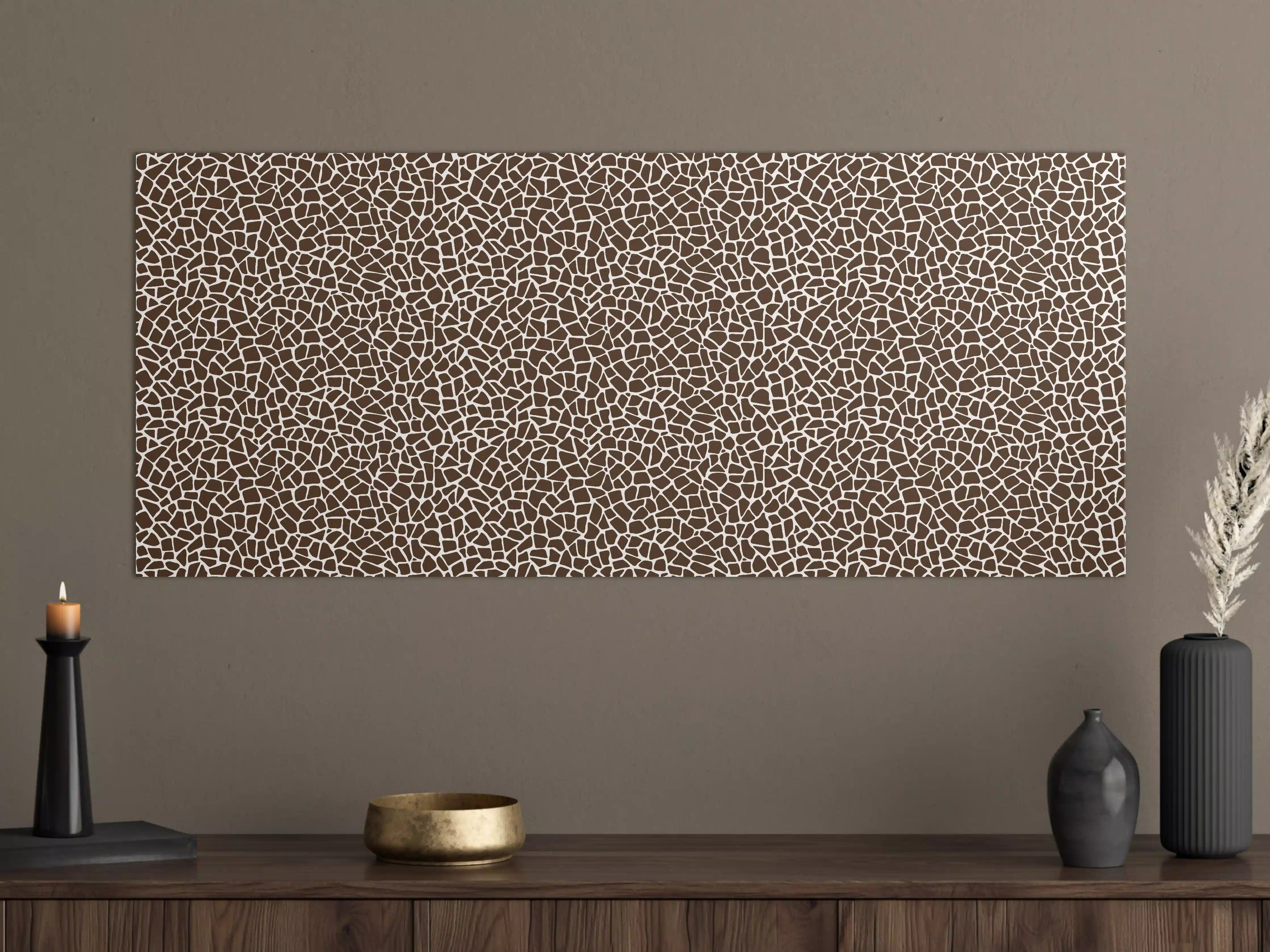 Große Wandbilder - Braune Mosaik-Textur mit feiner Musterung