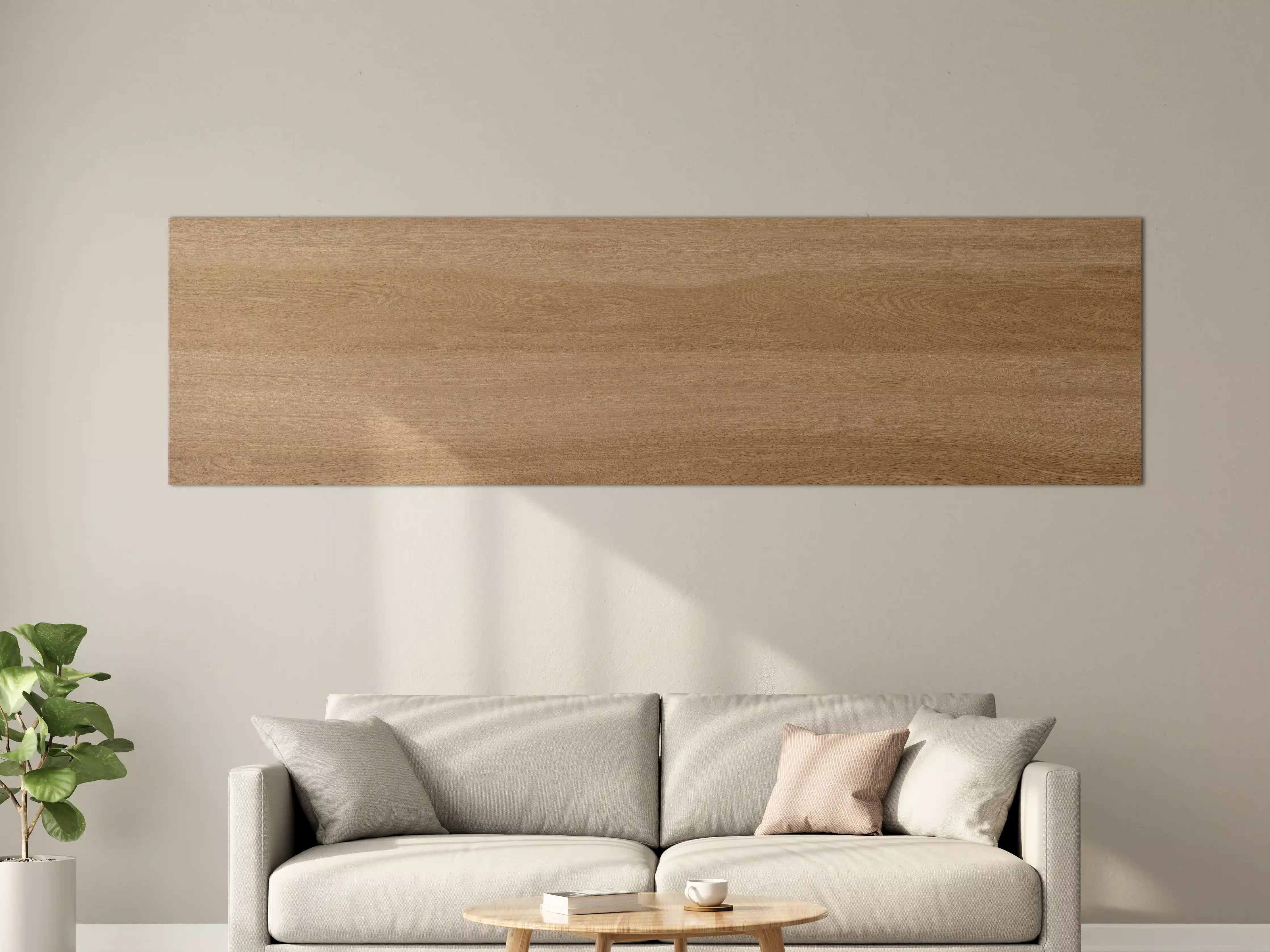 Große Wandbilder - Braunes Holzfliesen Muster