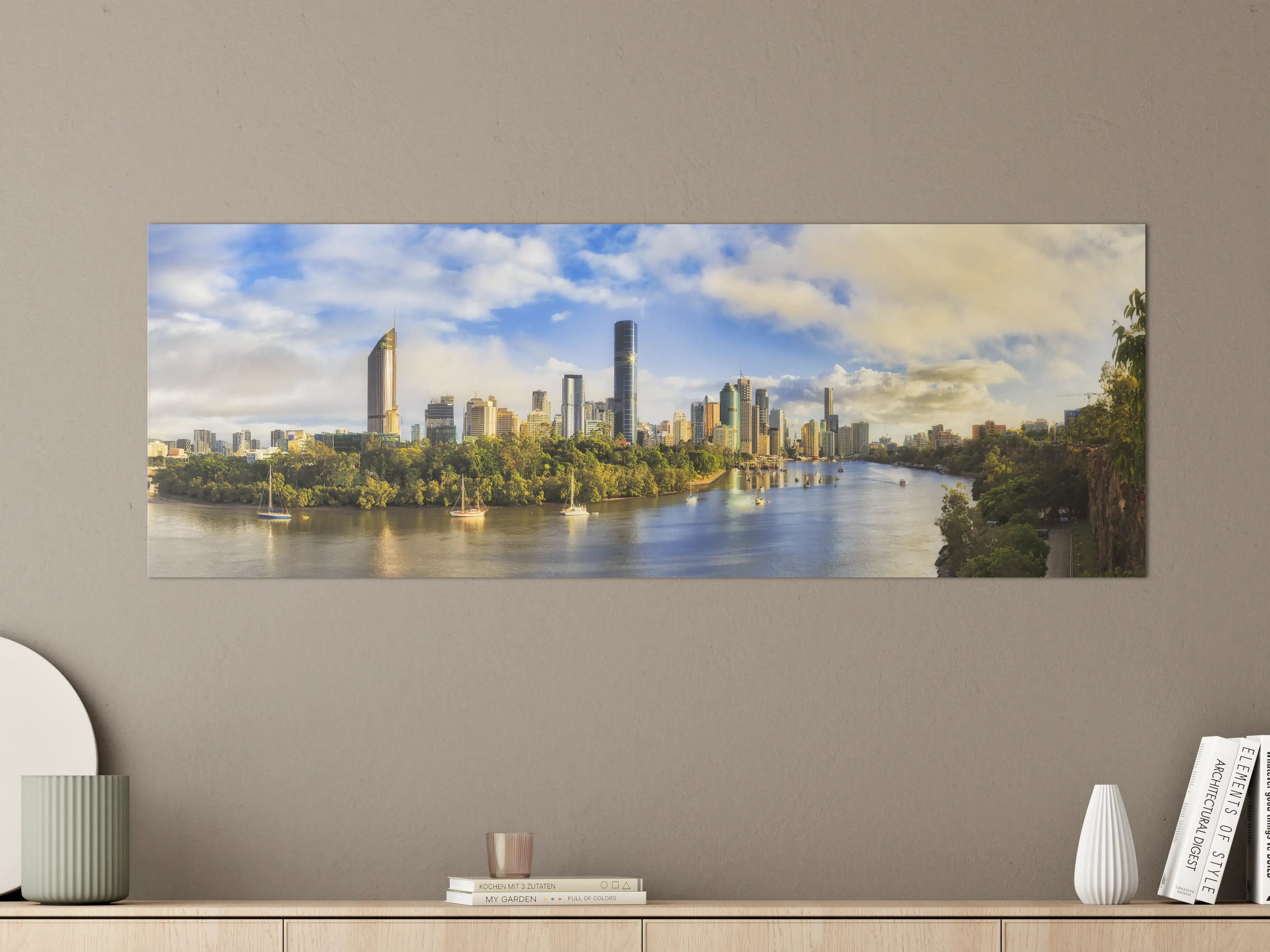 Große Wandbilder - Brisbane Skyline mit Fluss