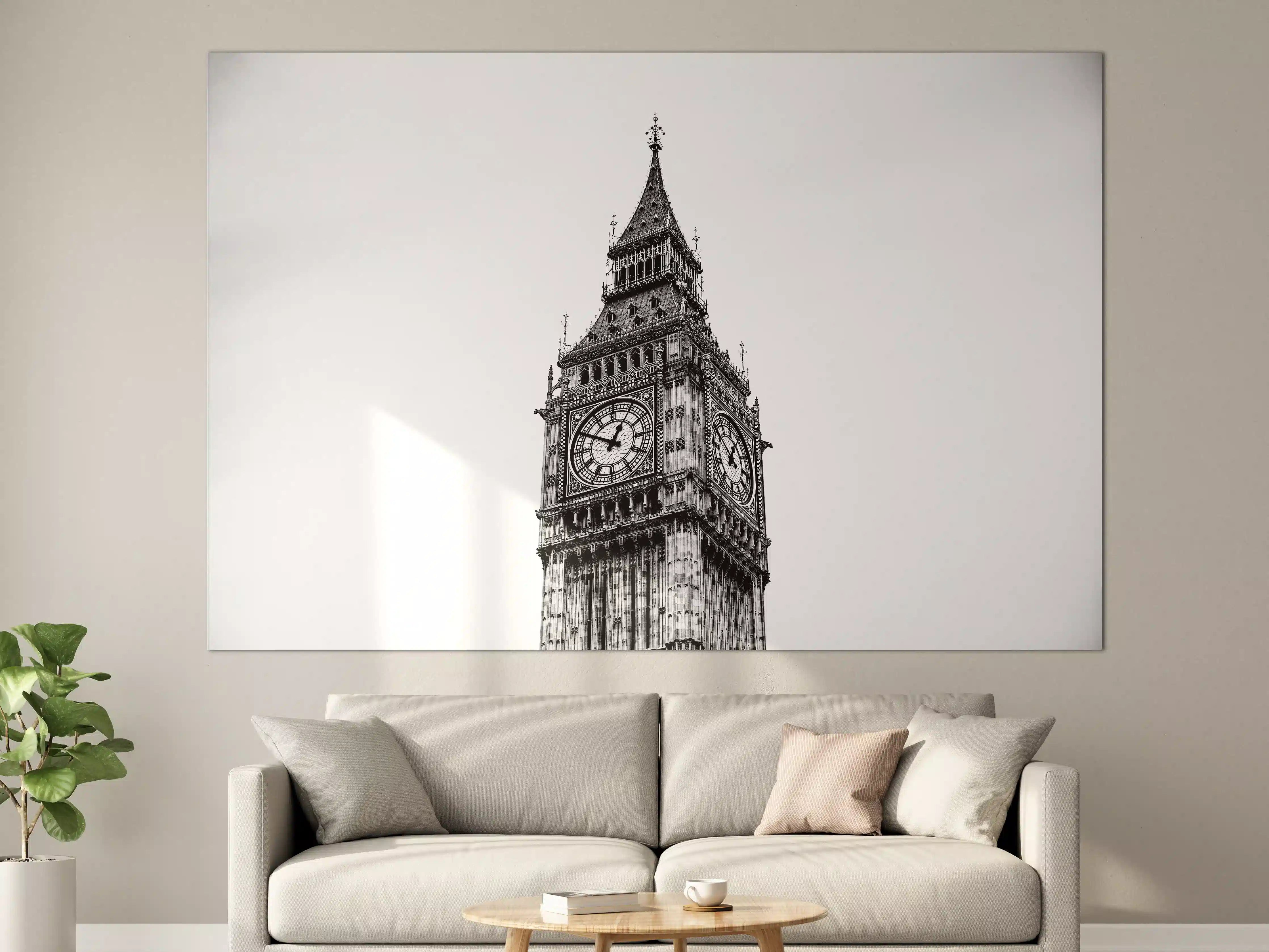 Große Wandbilder - Britischer Wolkenkratzer mit Uhrturm