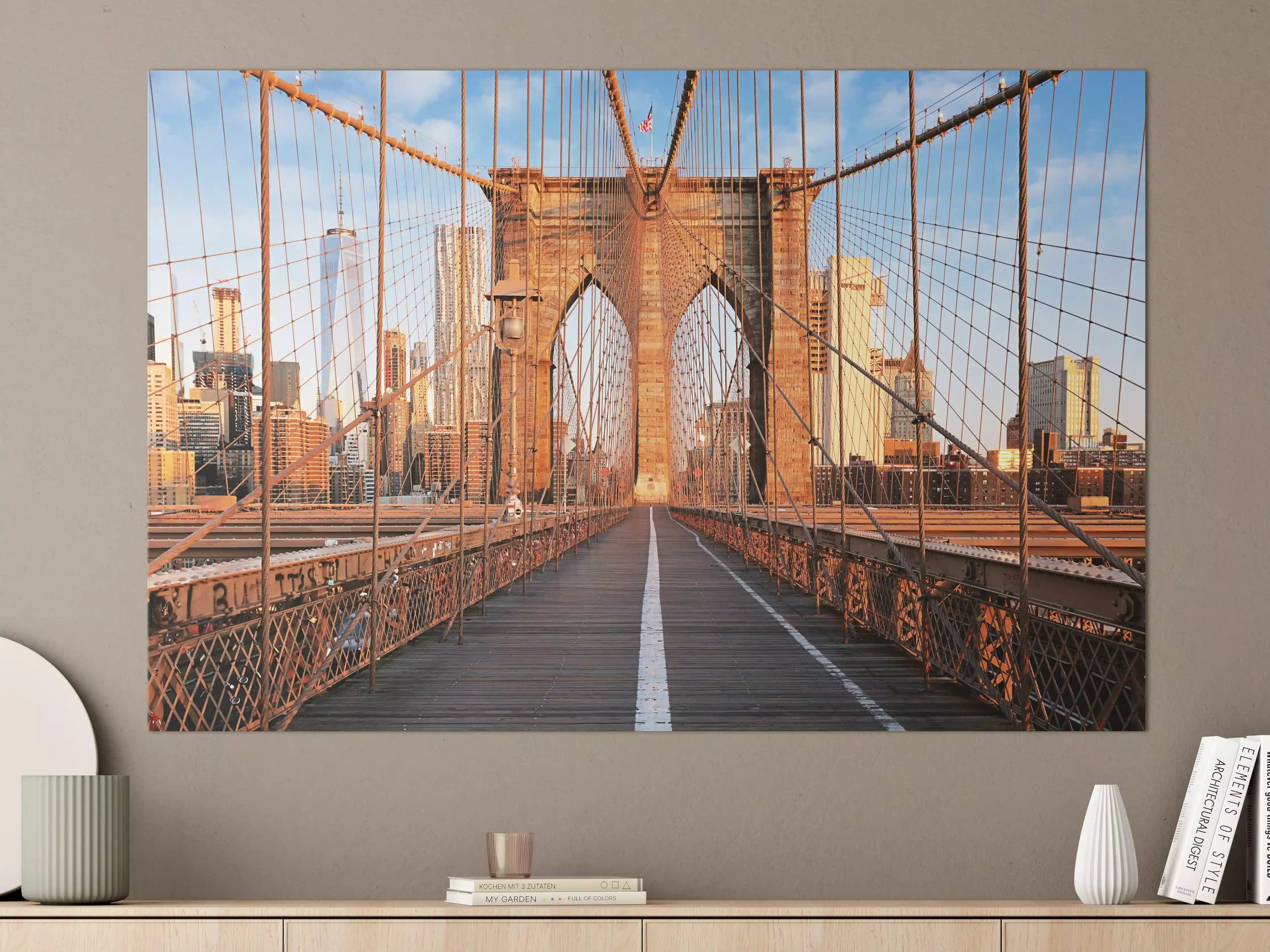Große Wandbilder - Brooklyn Bridge bei Sonnenaufgang