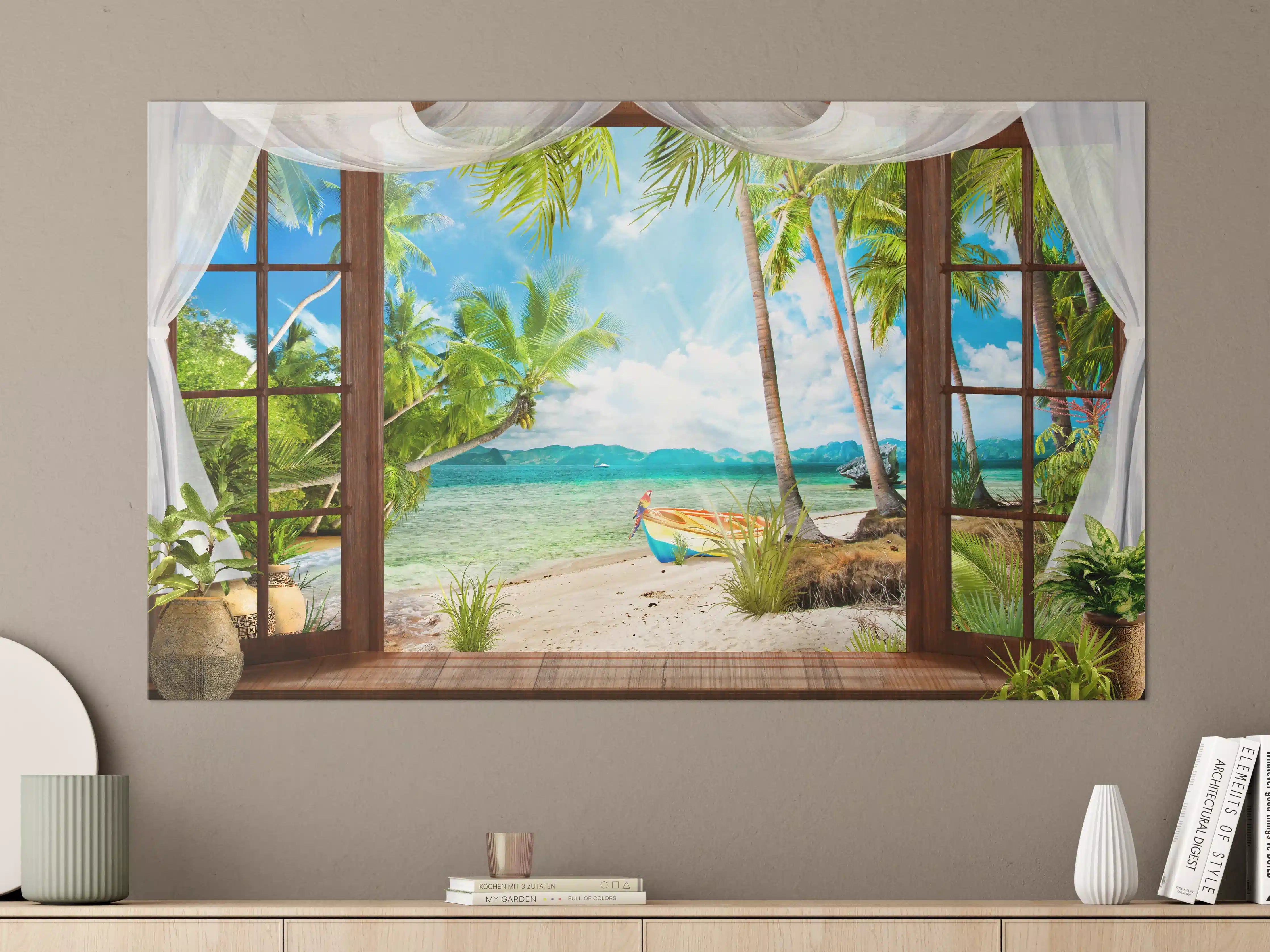 Große Wandbilder - Bungalow mit Blick aufs Meer