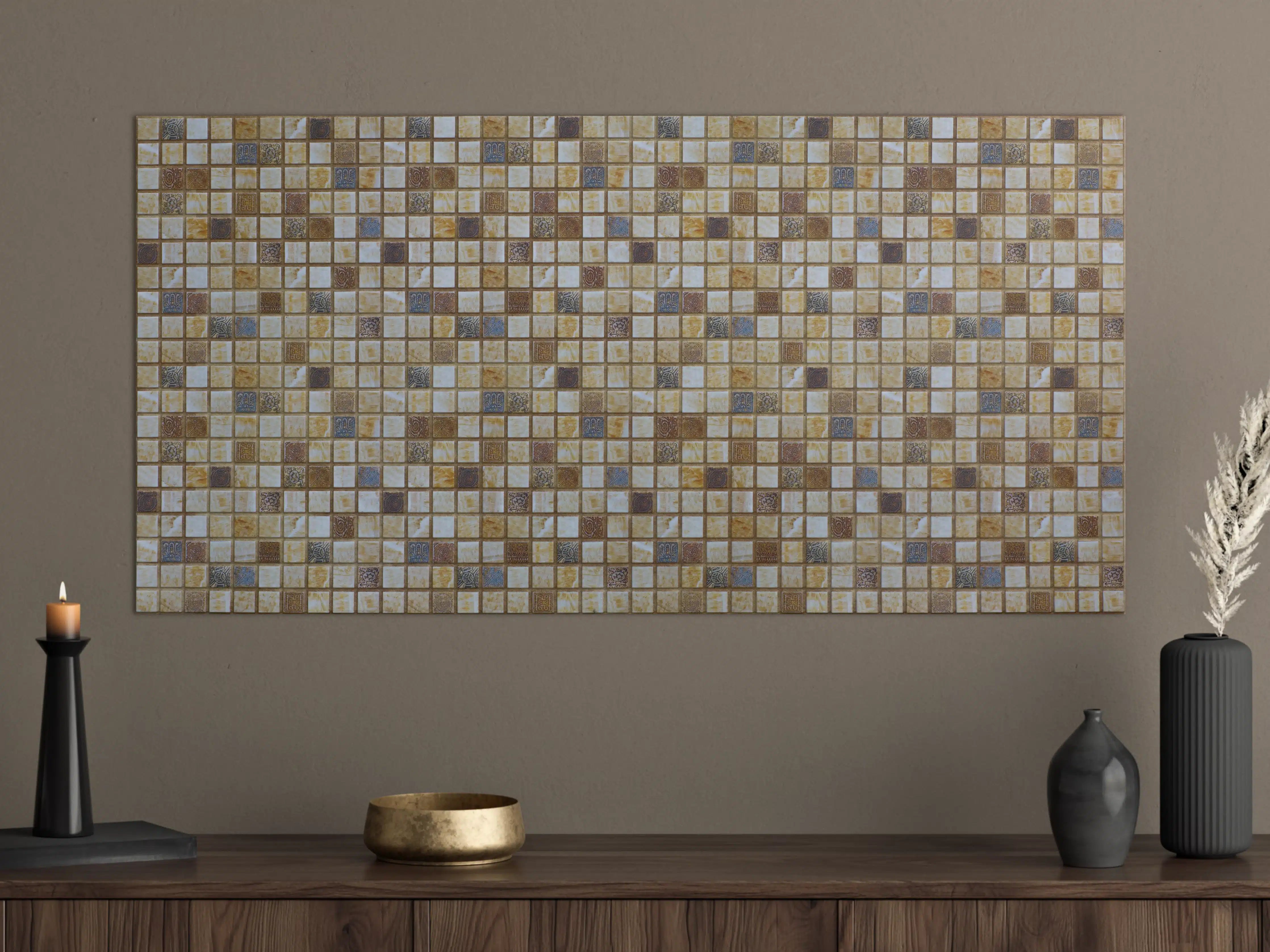 Große Wandbilder - Bunt Mosaik Fliesen Design