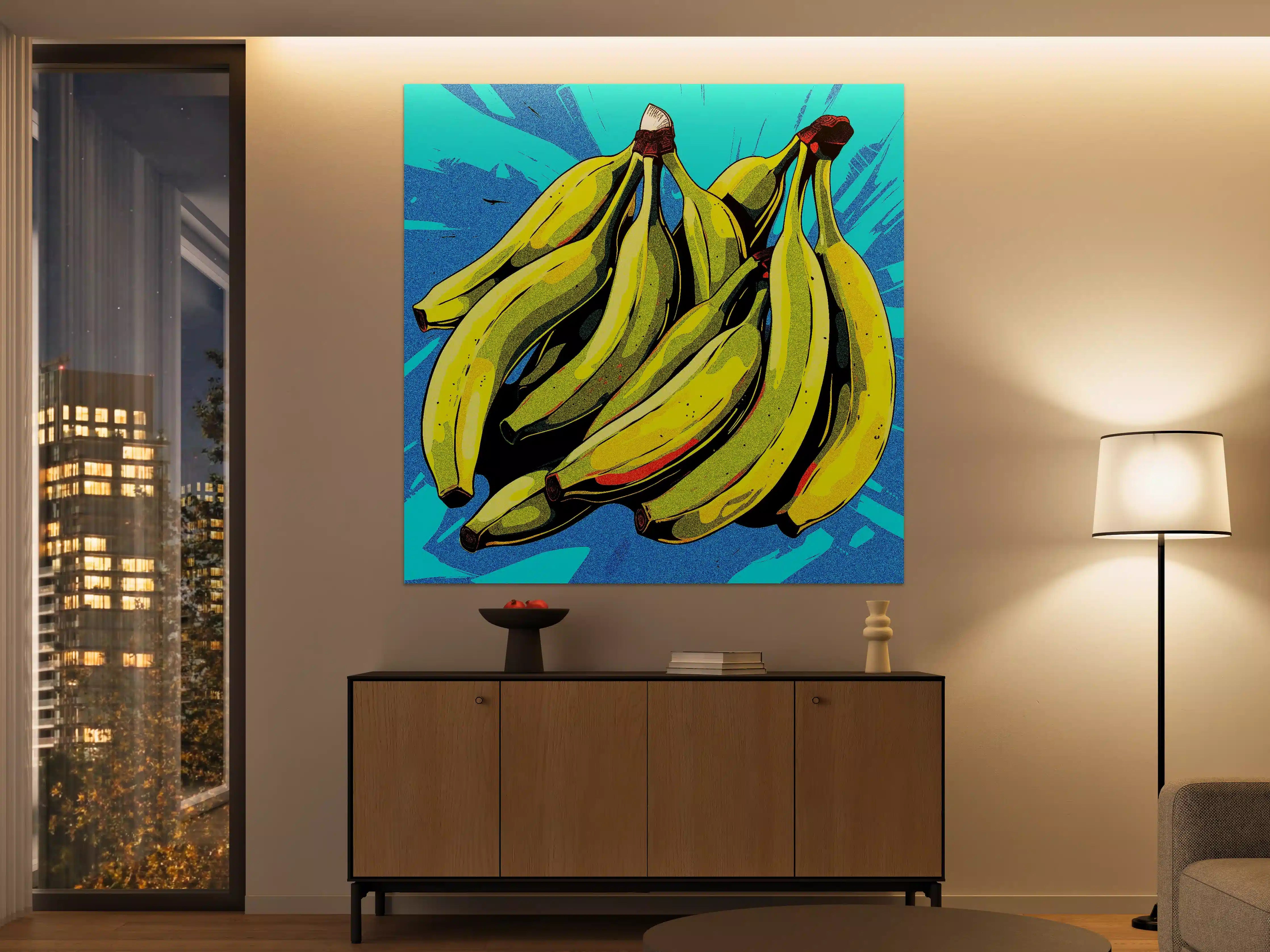 Große Wandbilder - Bunte Bananen in Pop-Art-Stil