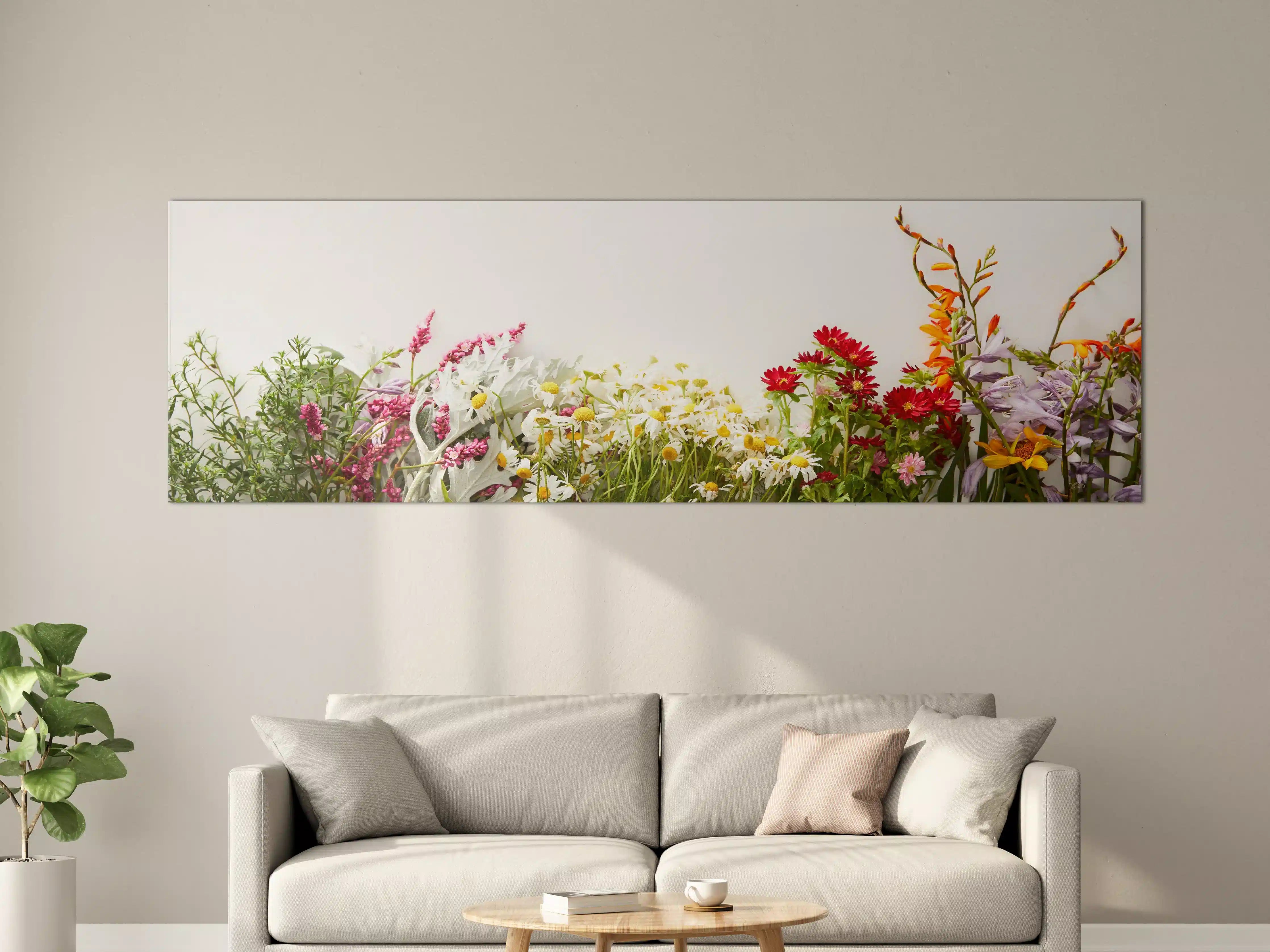 Große Wandbilder - Bunte Blumenwiese mit vielfältigen Blüten