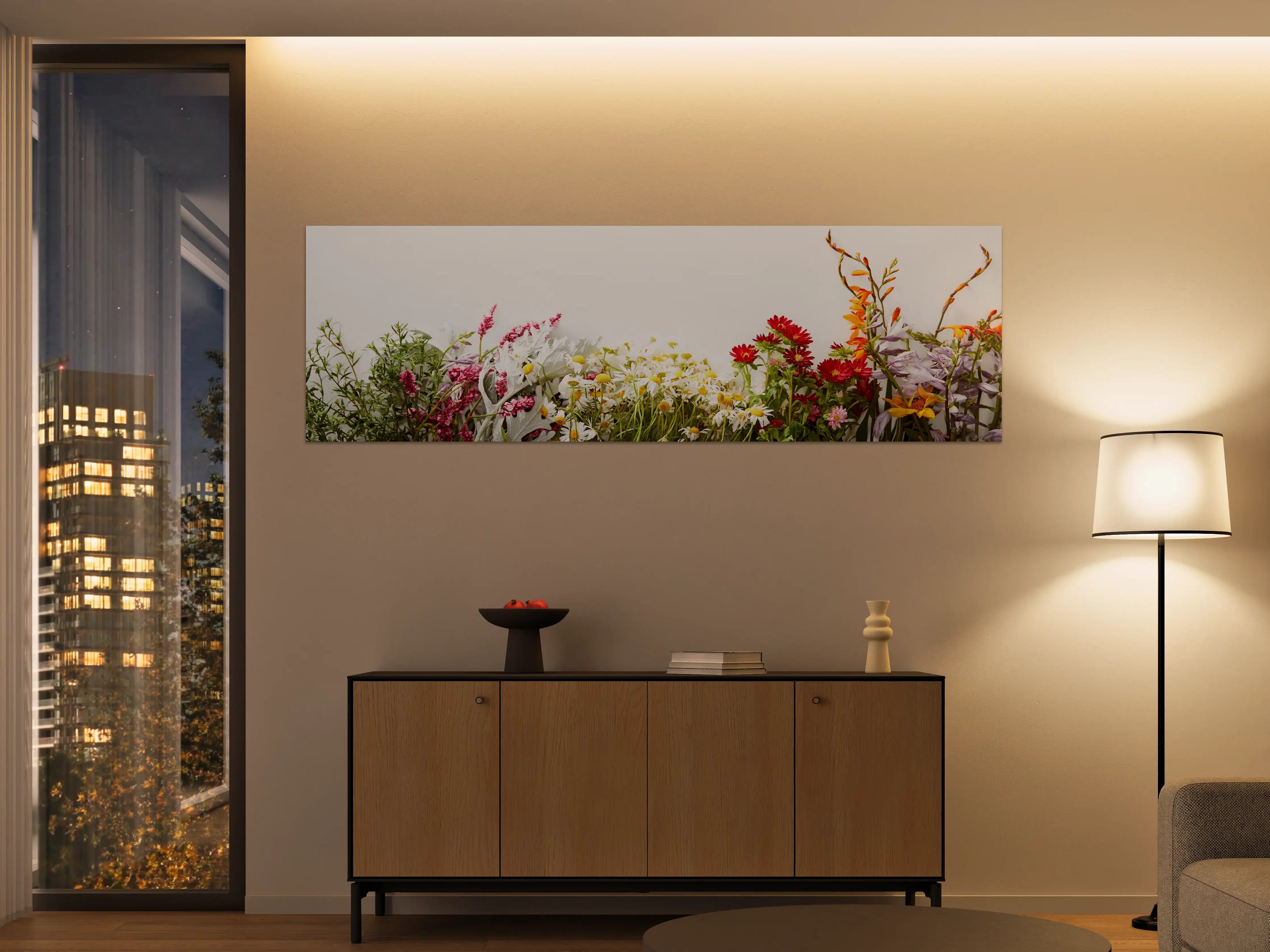 Große Wandbilder - Bunte Blumenwiese mit vielfältigen Blüten