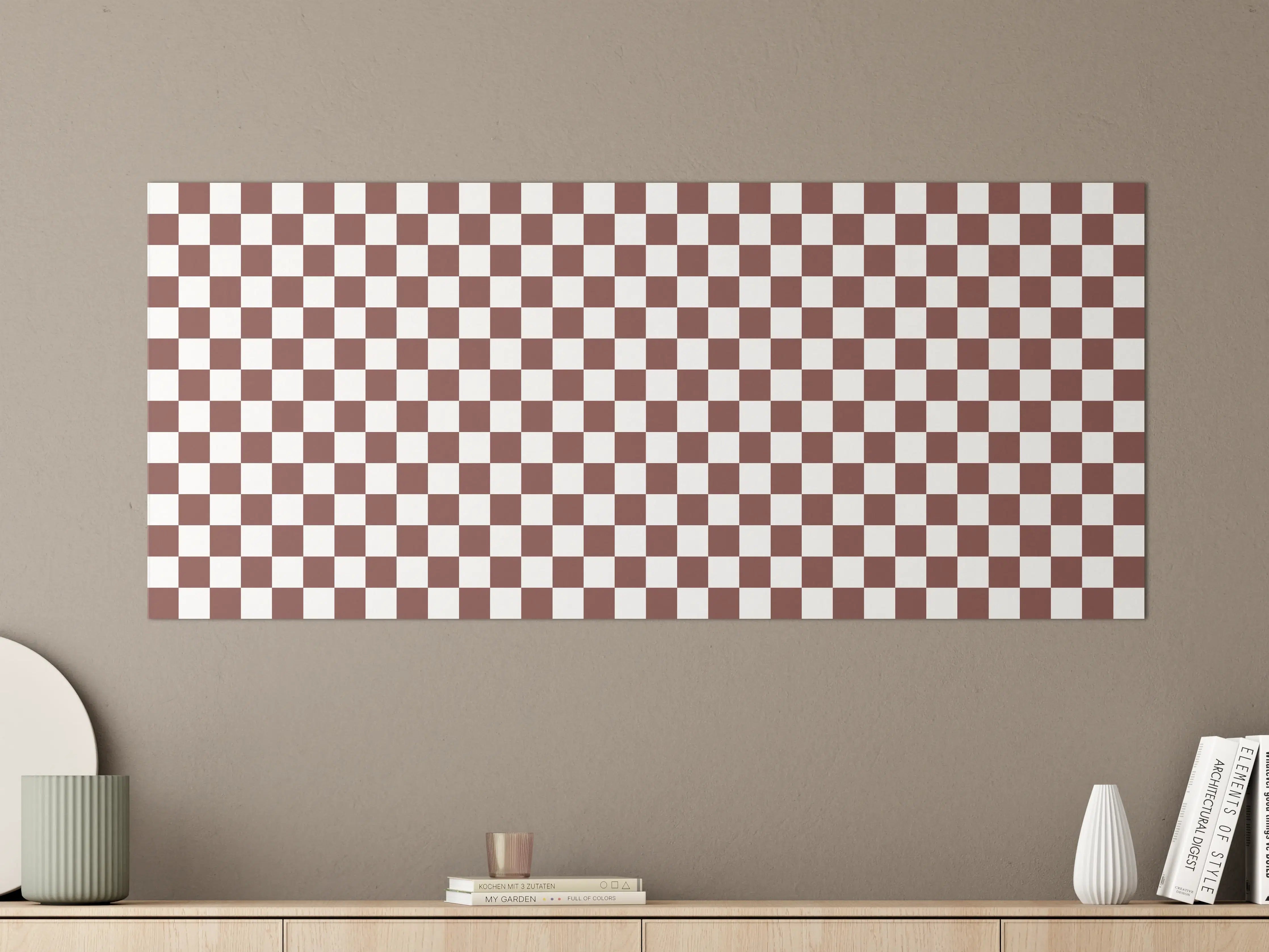 Große Wandbilder - Bunte Checkered Mustertapete