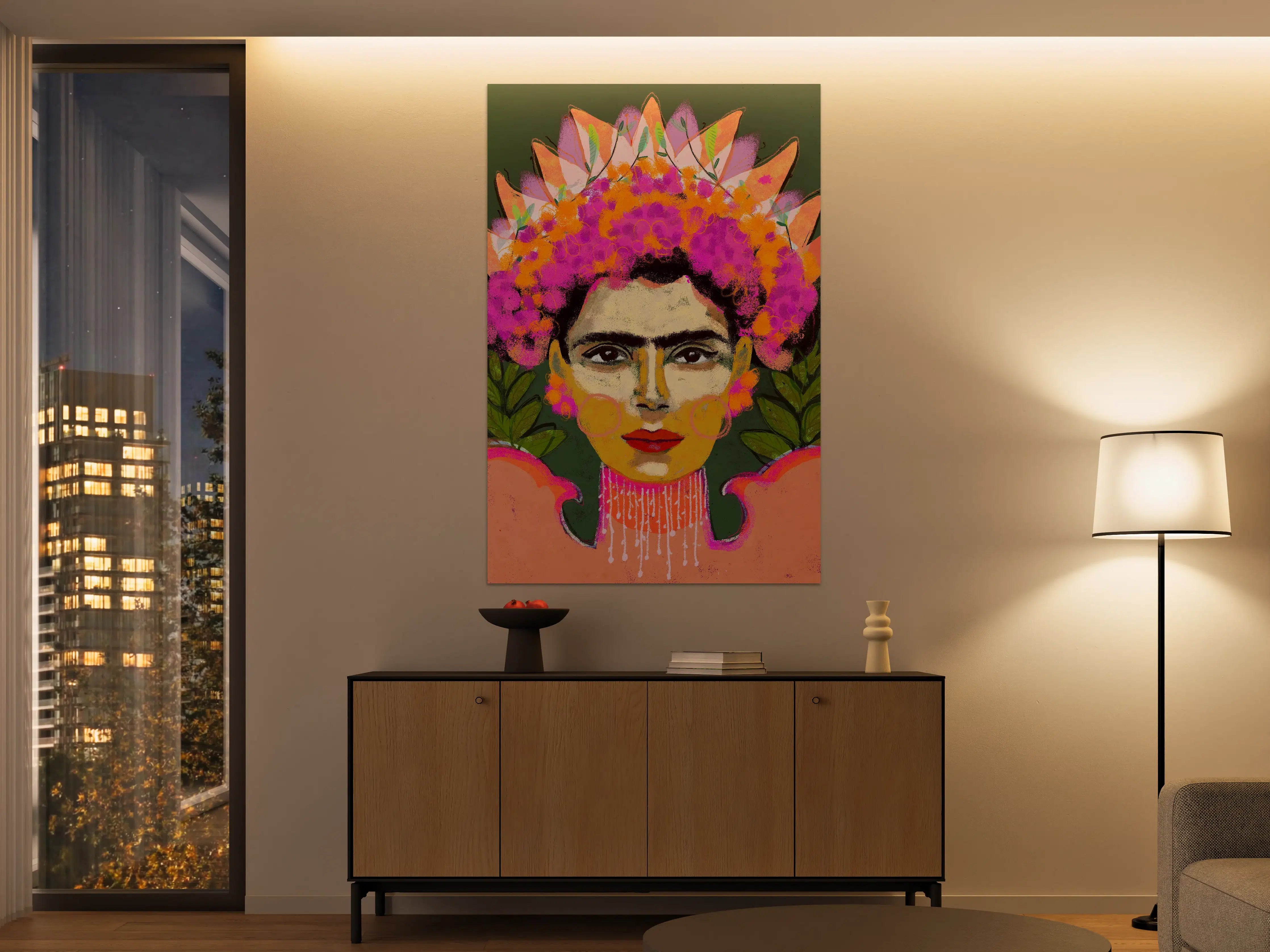 Große Wandbilder - Bunte Frida Kahlo Inspiration