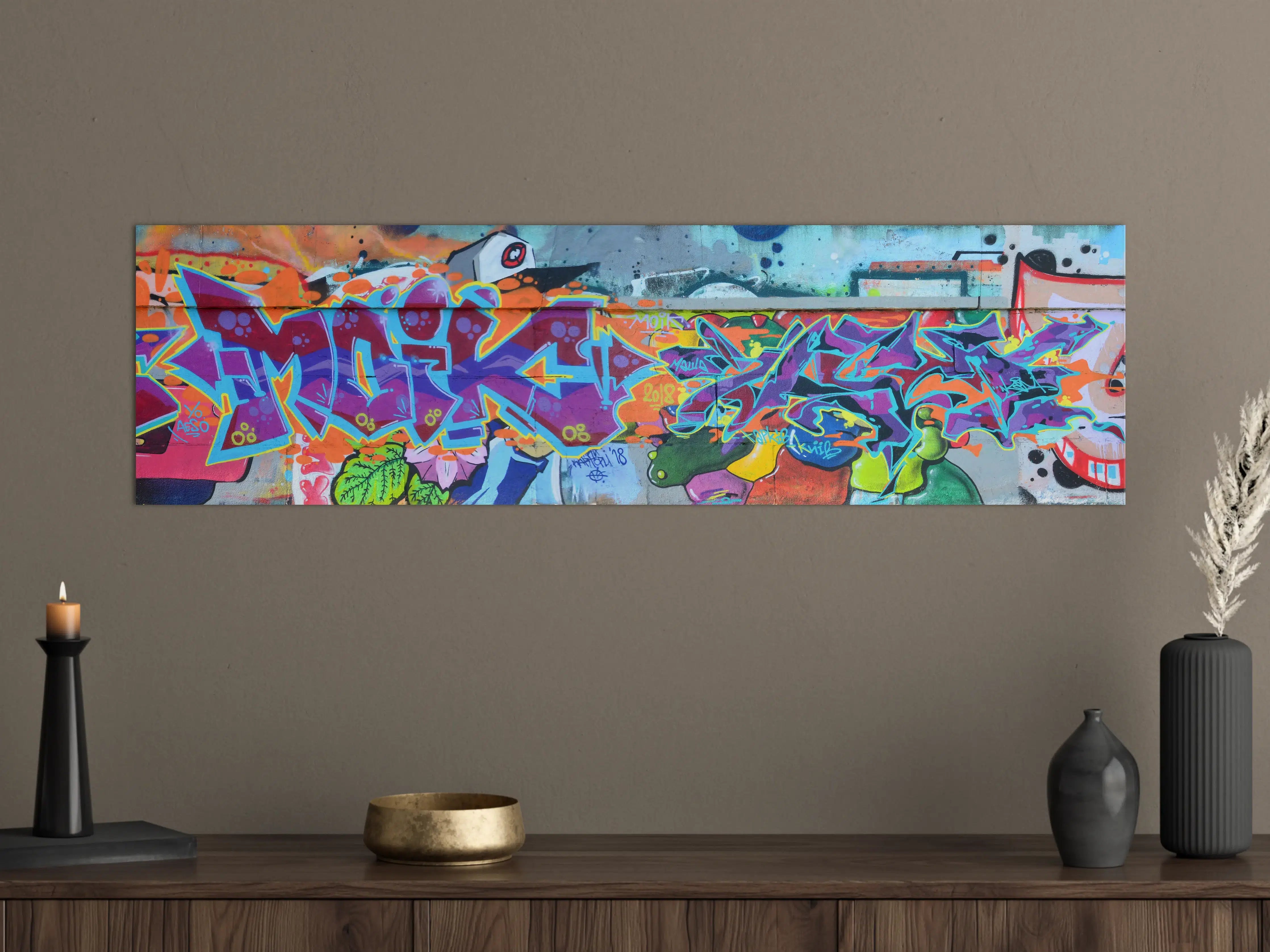 Große Wandbilder - Bunte Graffiti-Wandkunst