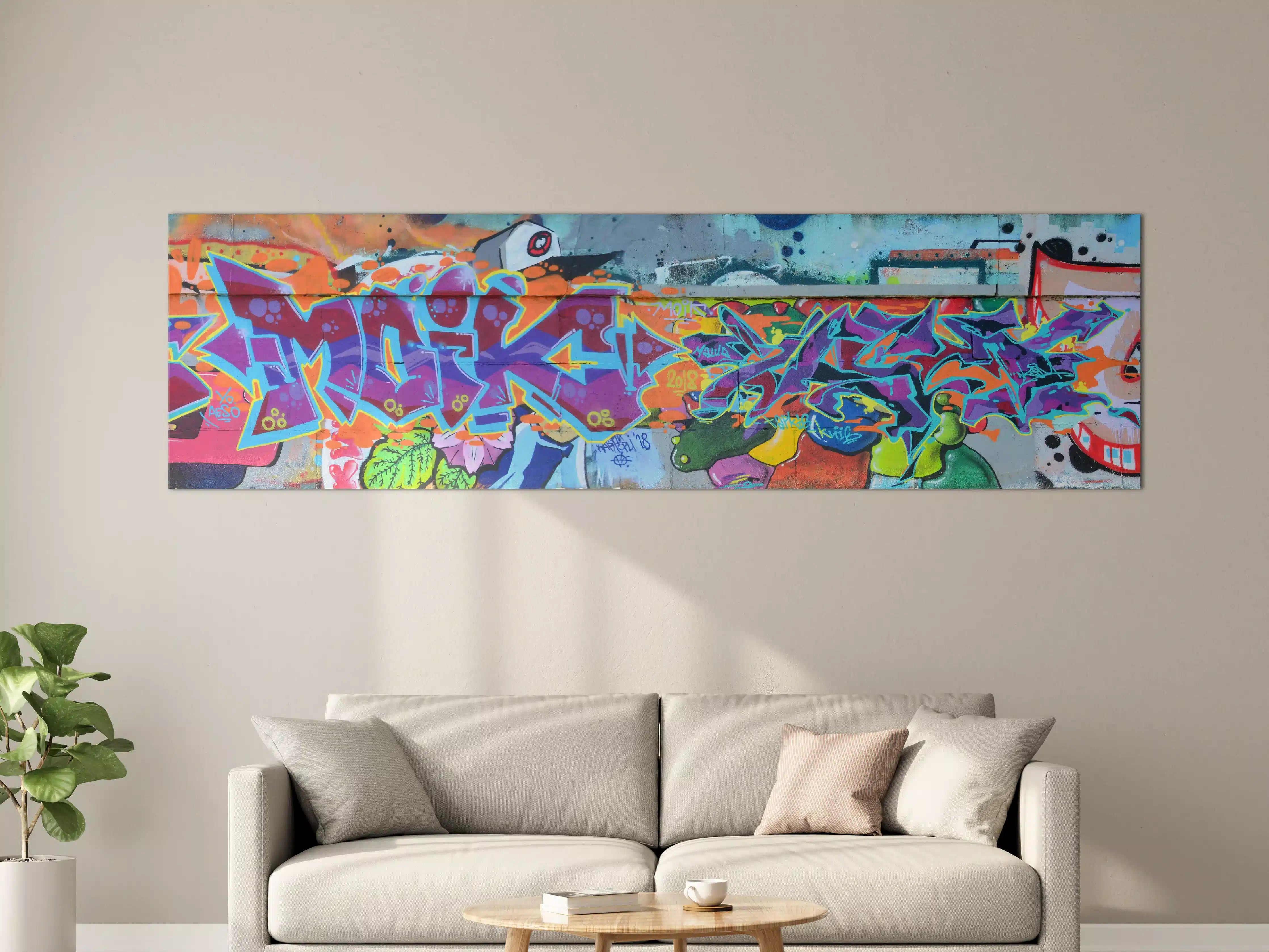 Große Wandbilder - Bunte Graffiti-Wandkunst