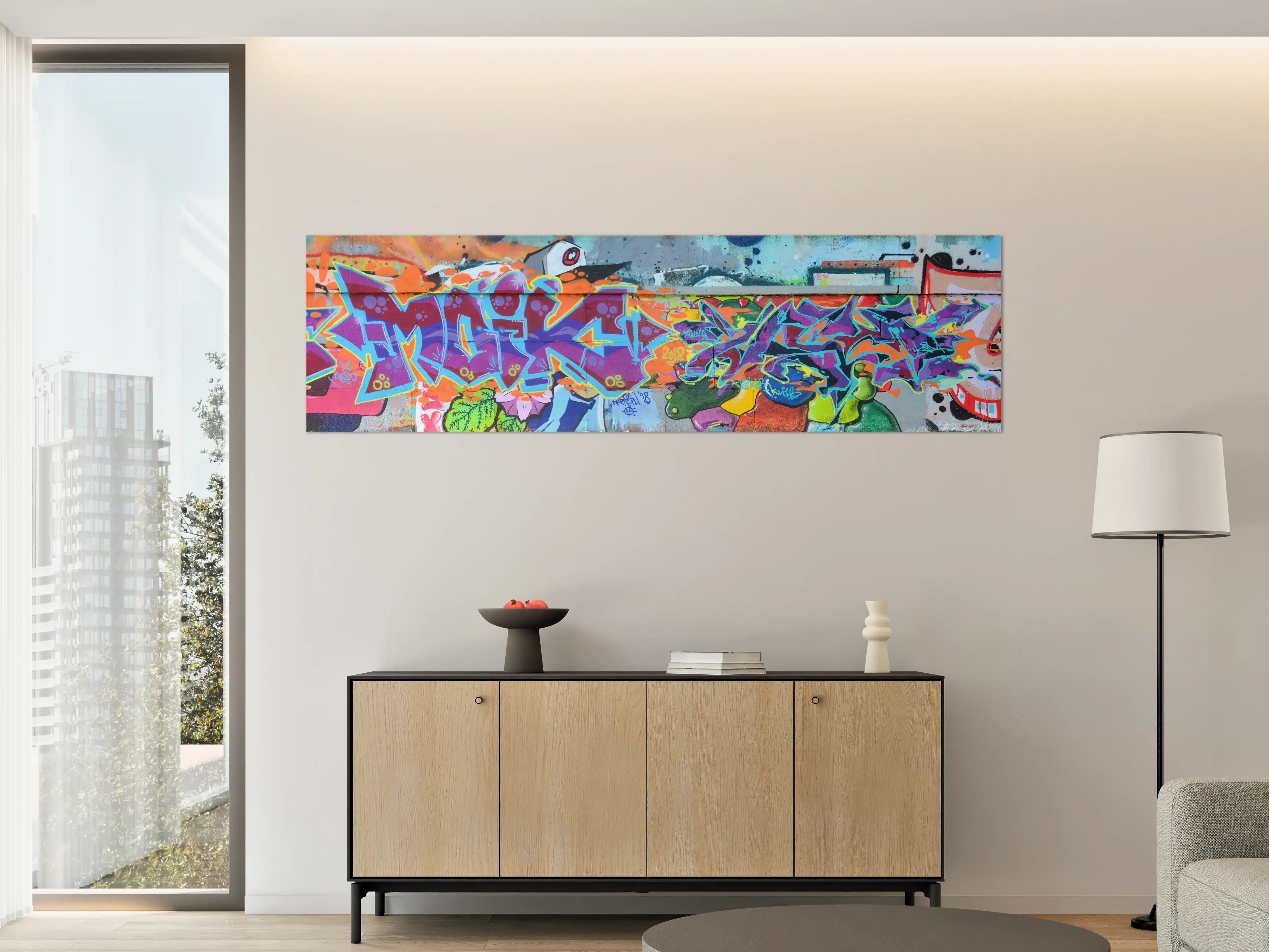Große Wandbilder - Bunte Graffiti-Wandkunst