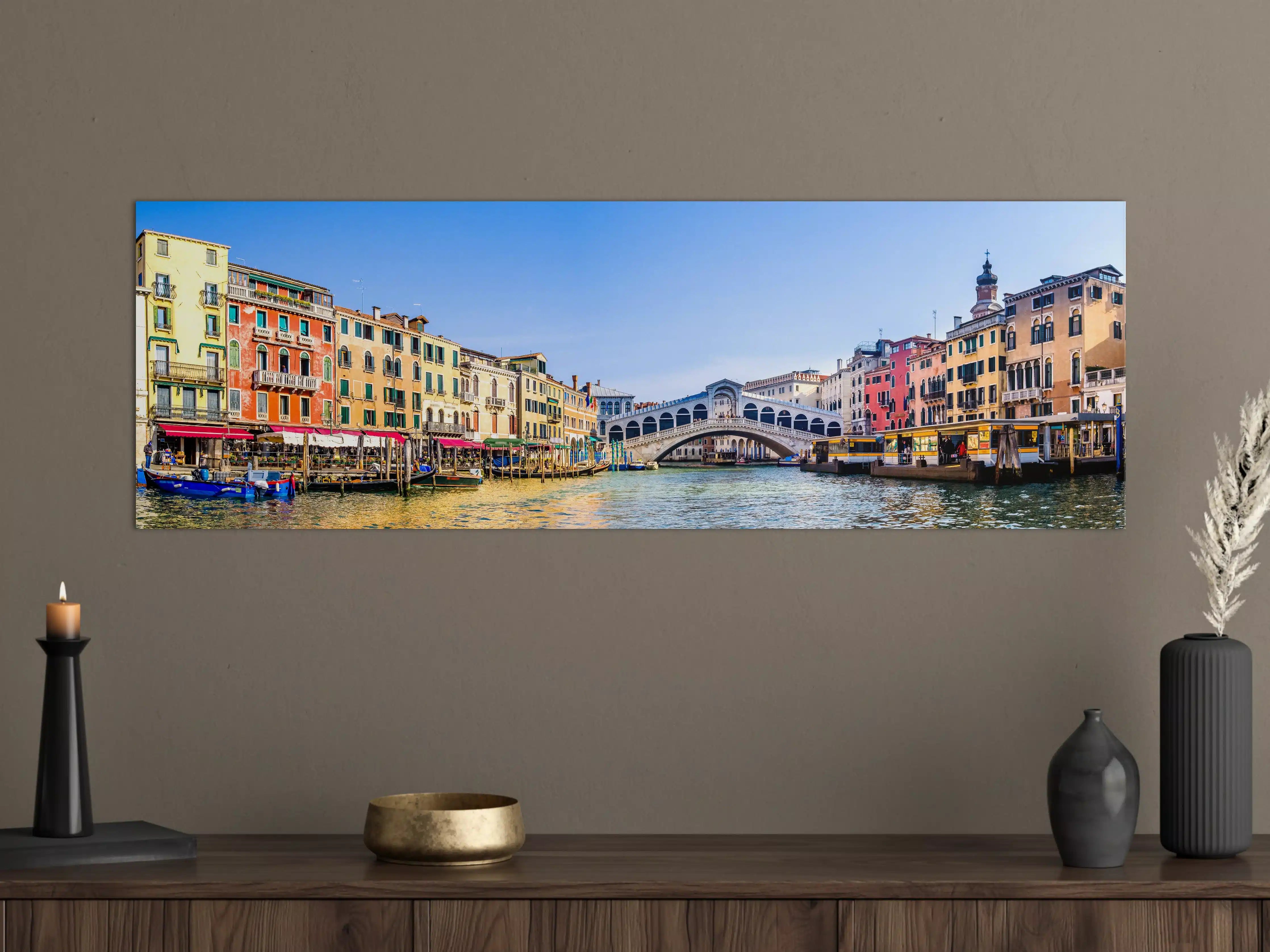 Große Wandbilder - Bunte Häuser am Canal Grande