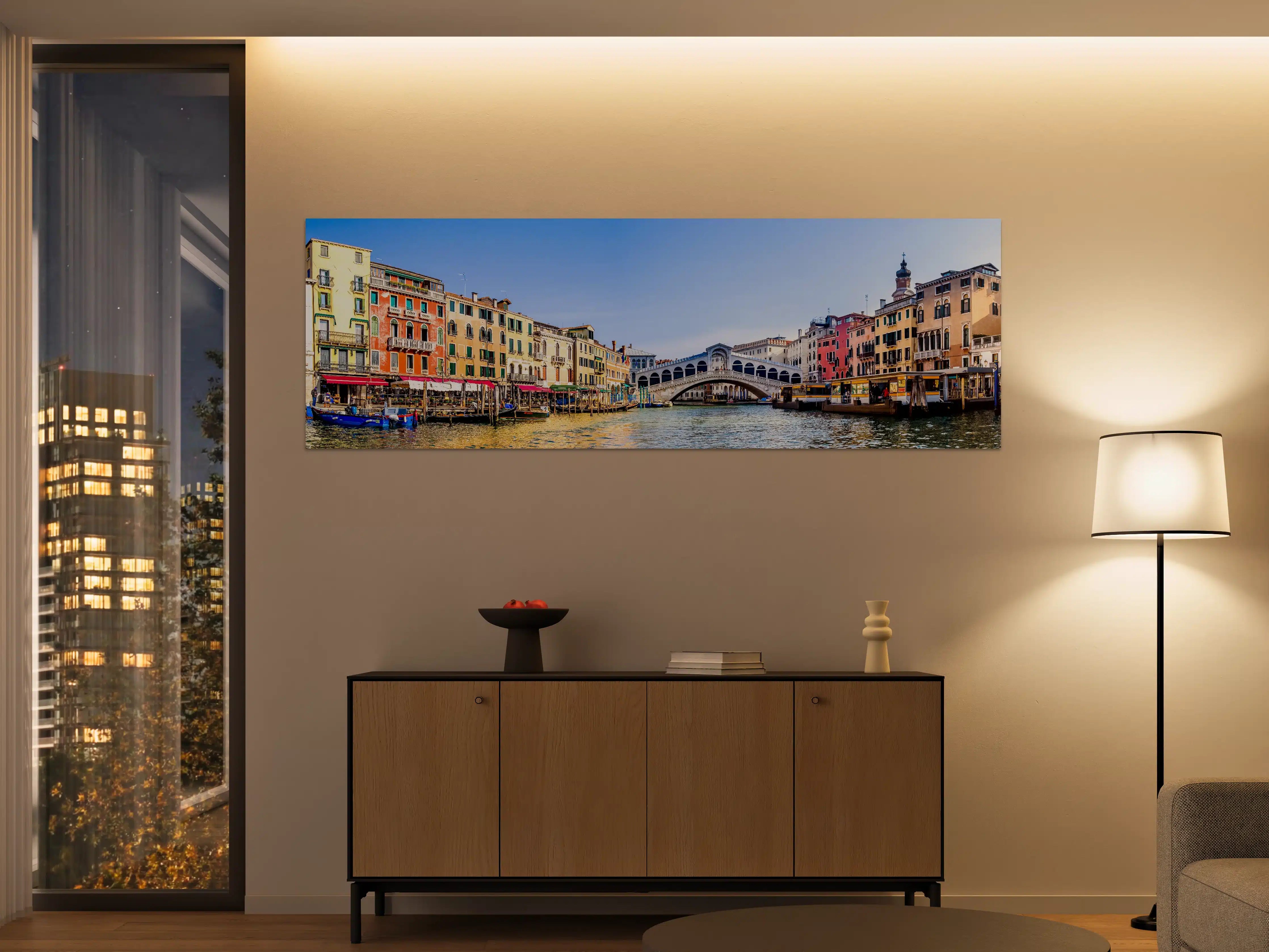Große Wandbilder - Bunte Häuser am Canal Grande