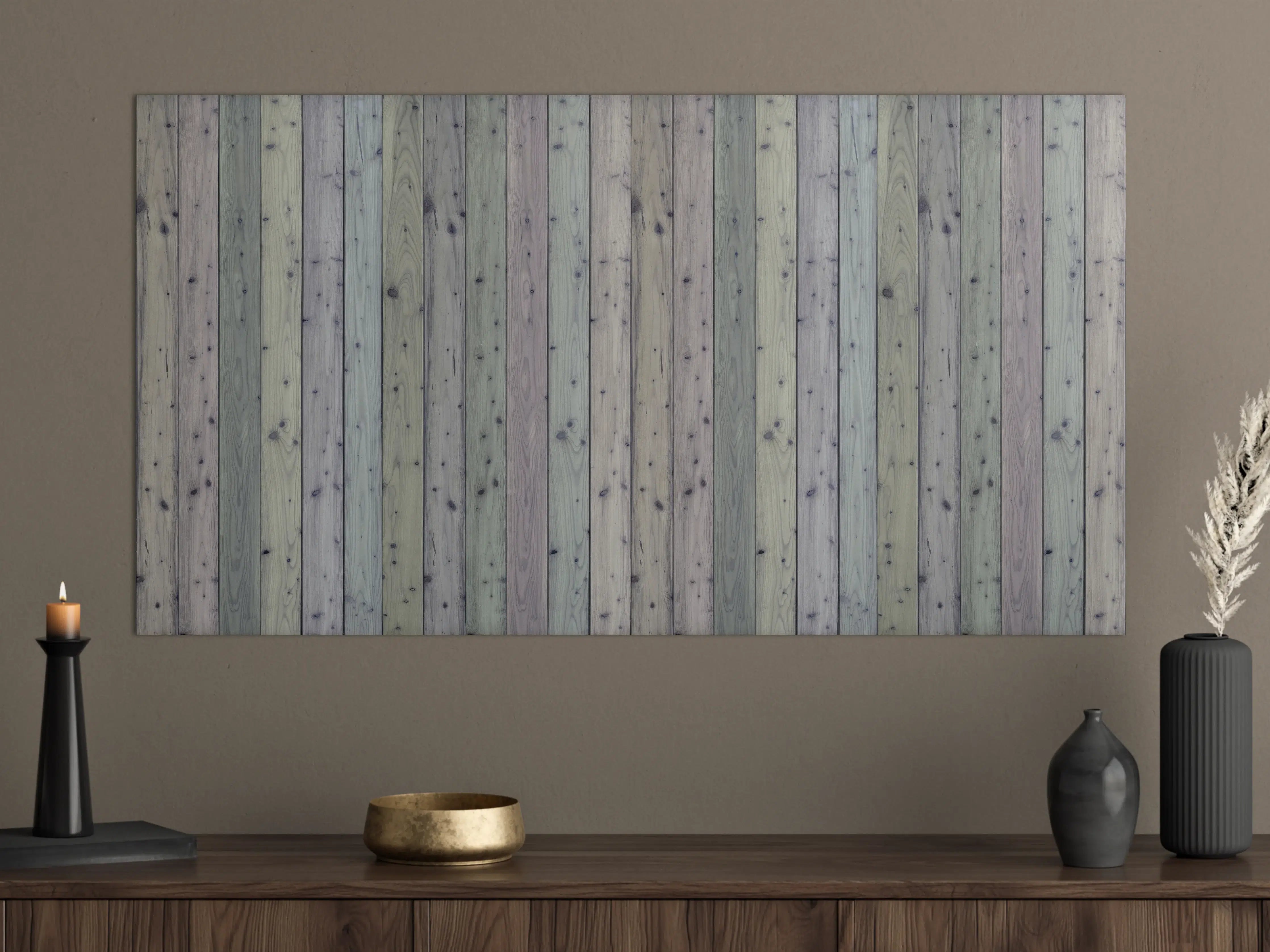 Große Wandbilder - Bunte Holz Wand Textur