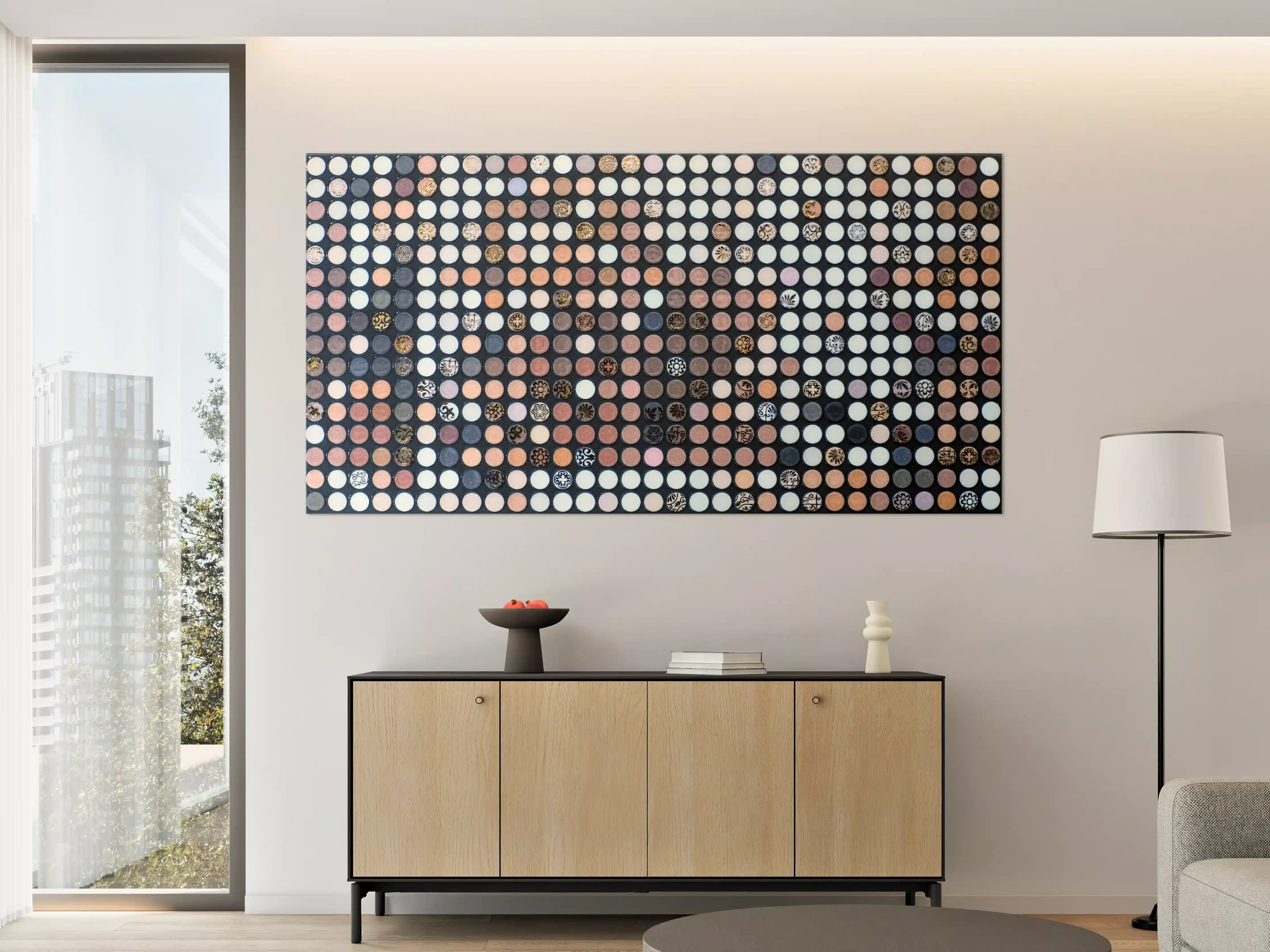 Große Wandbilder - Bunte Mosaik-Design mit vielseitigen Farbtönen
