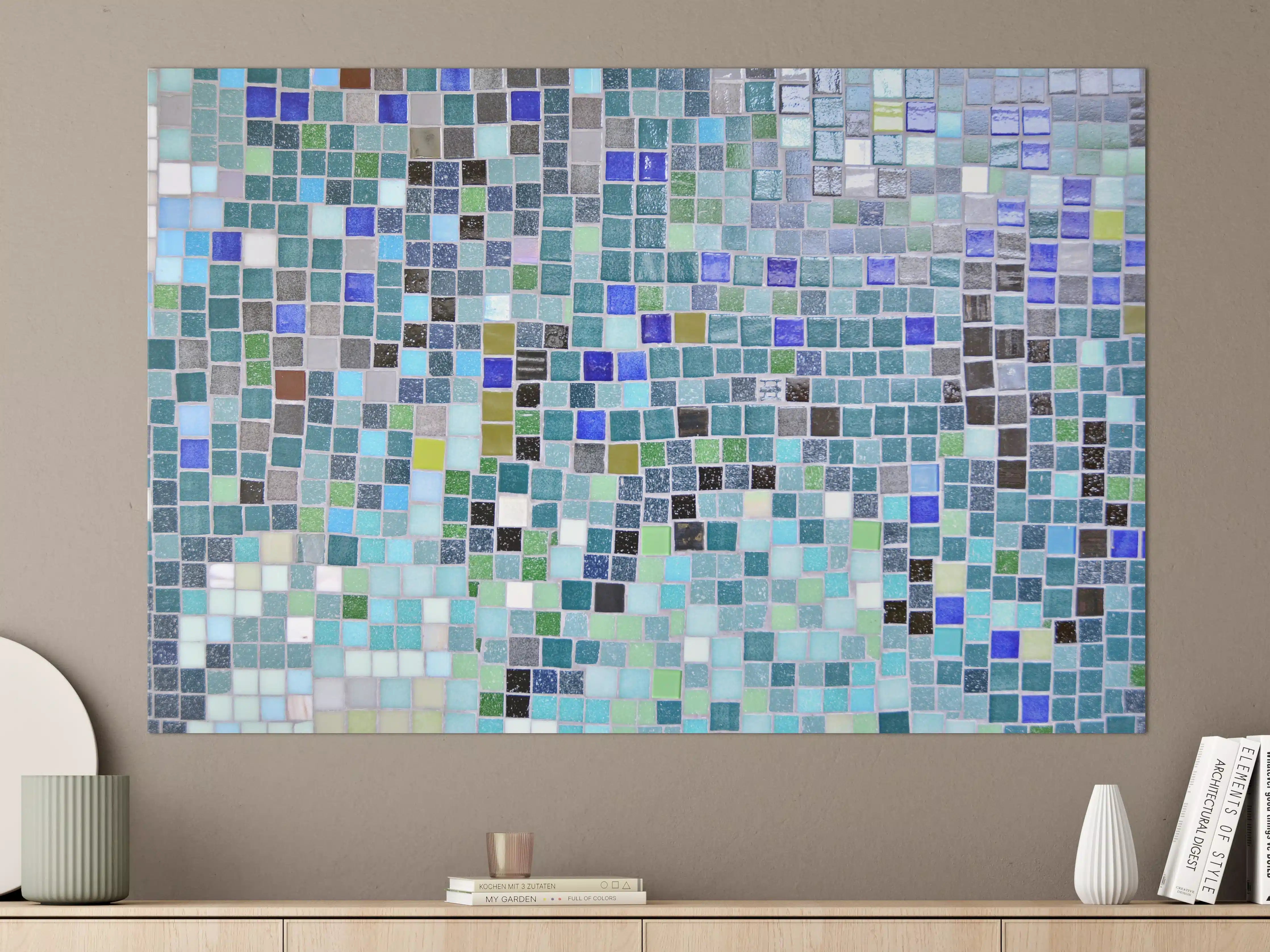 Große Wandbilder - Bunte Mosaikfliesen-Wand