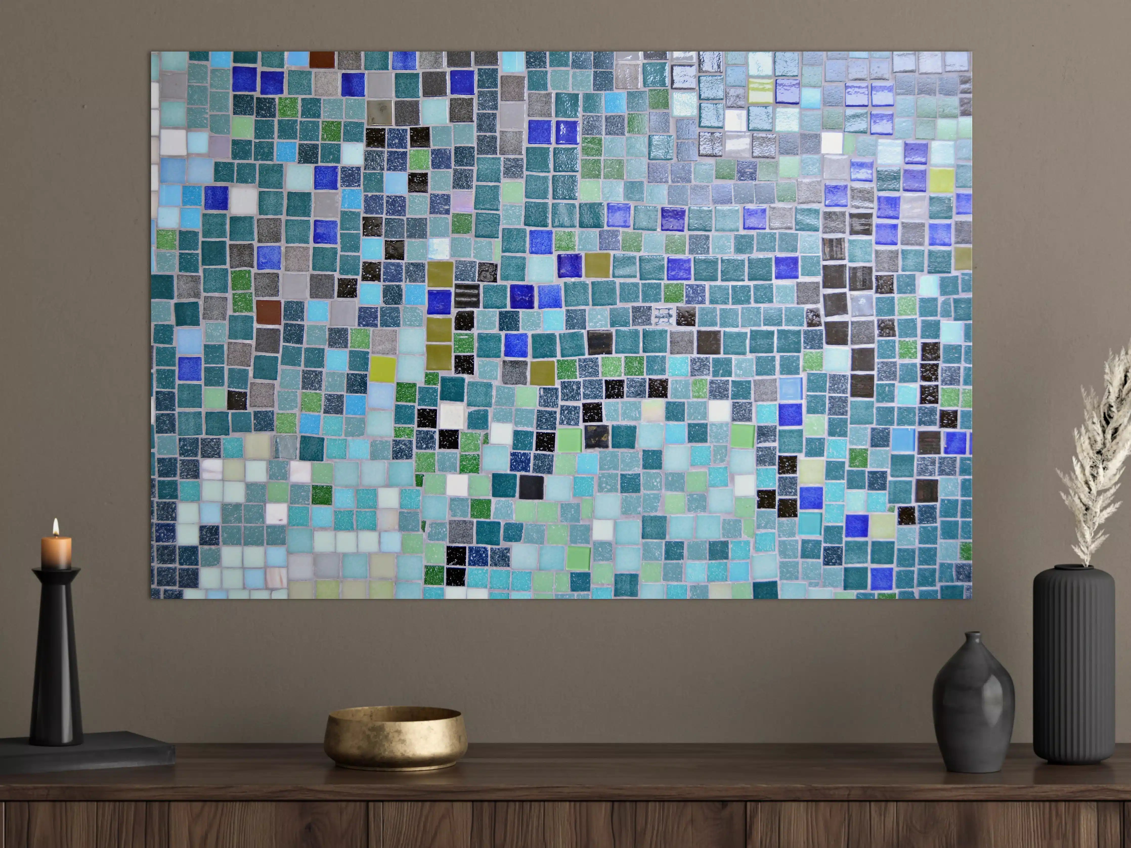 Große Wandbilder - Bunte Mosaikfliesen-Wand
