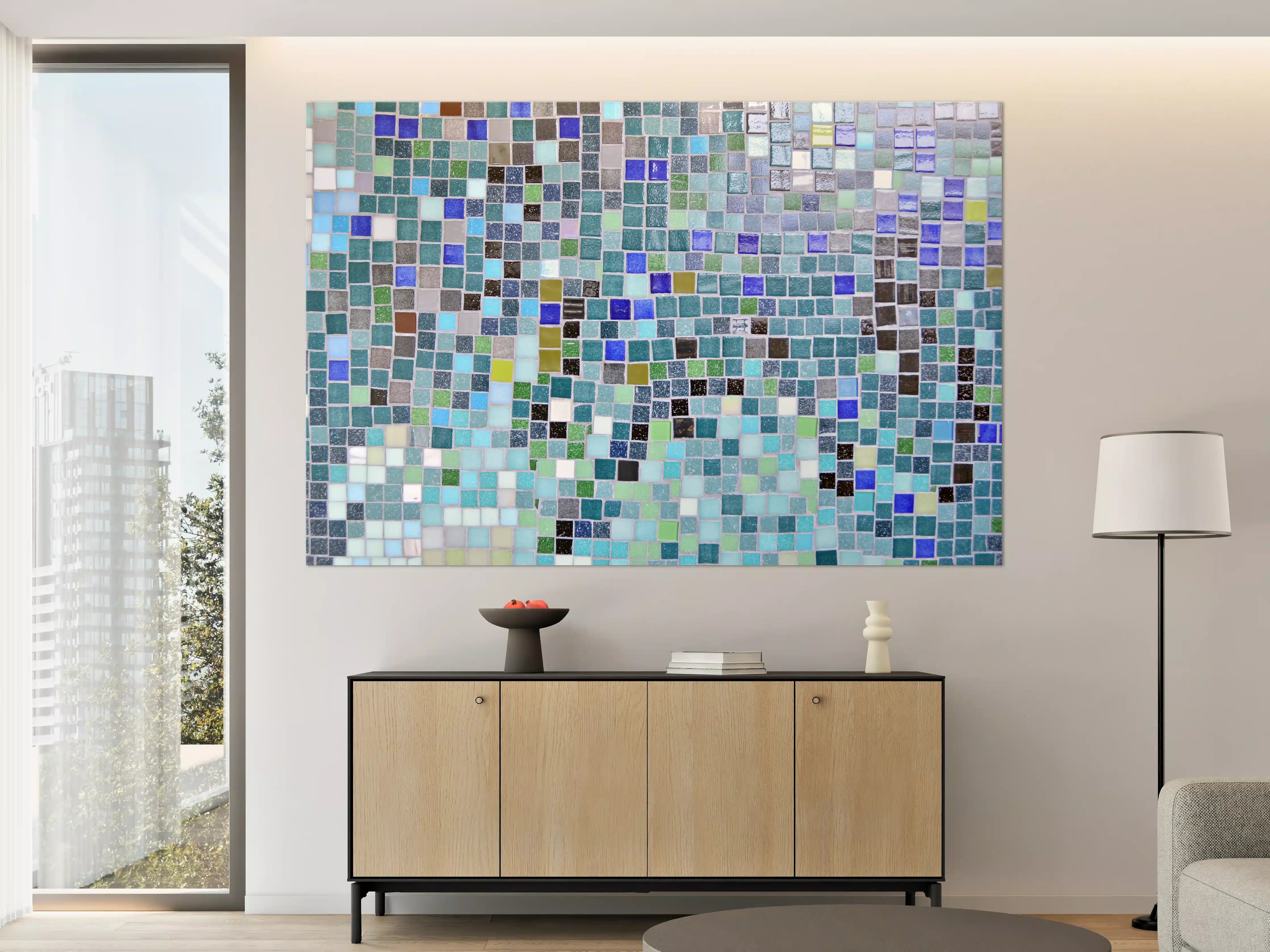 Große Wandbilder - Bunte Mosaikfliesen-Wand