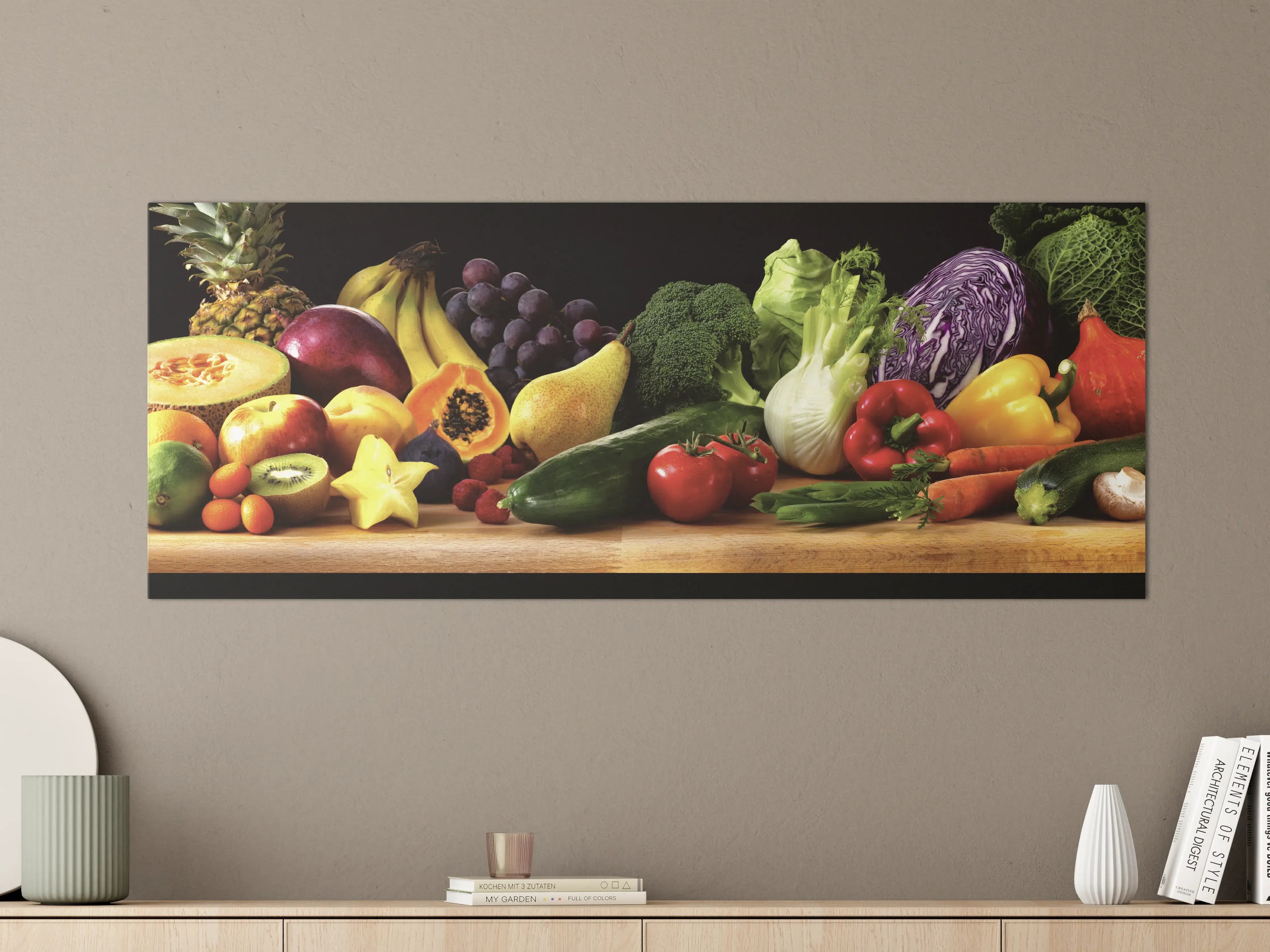 Große Wandbilder - Bunte Obst- und Gemüsevielfalt
