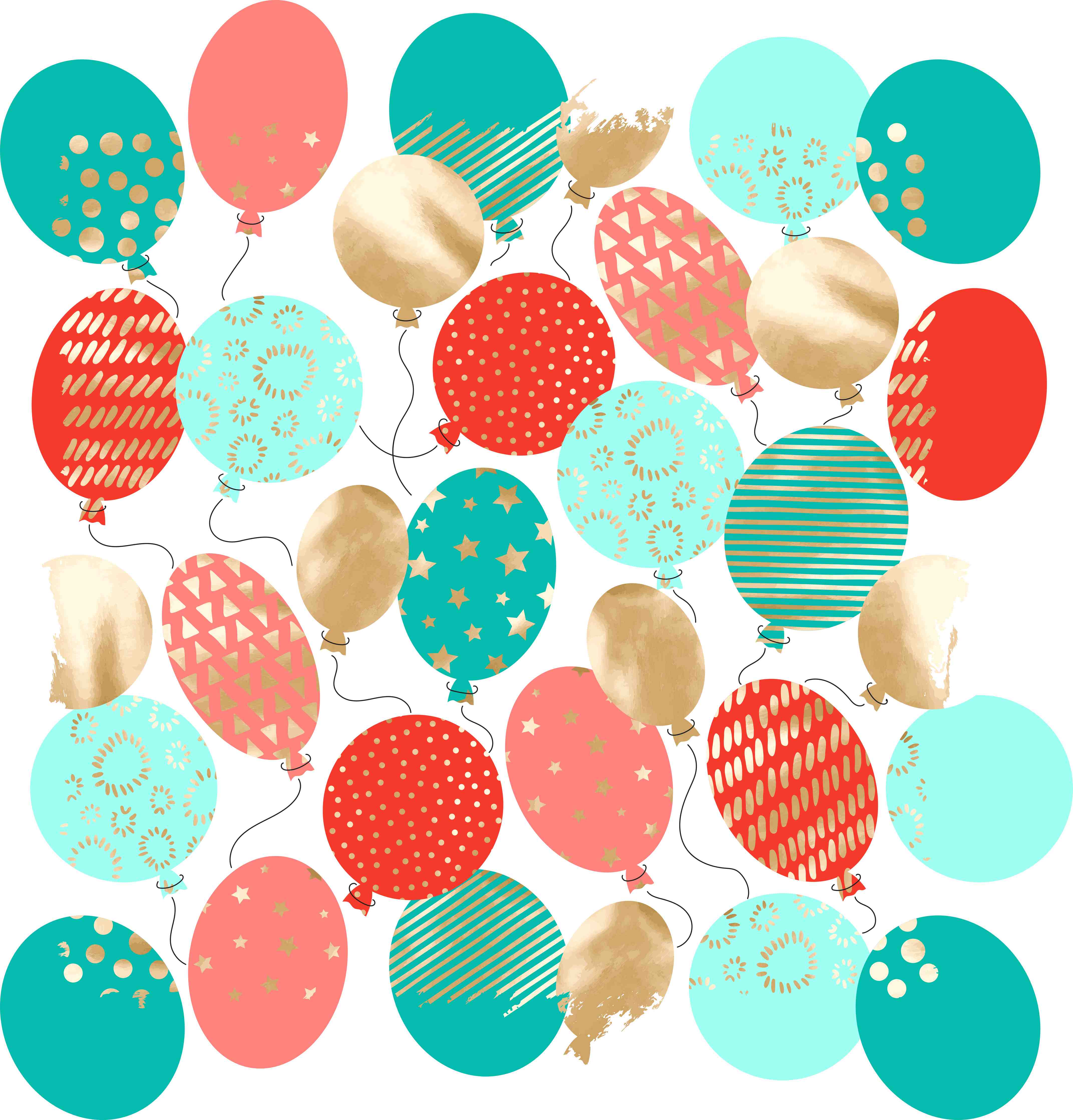 Große Wandbilder-Bunte Party-Luftballons