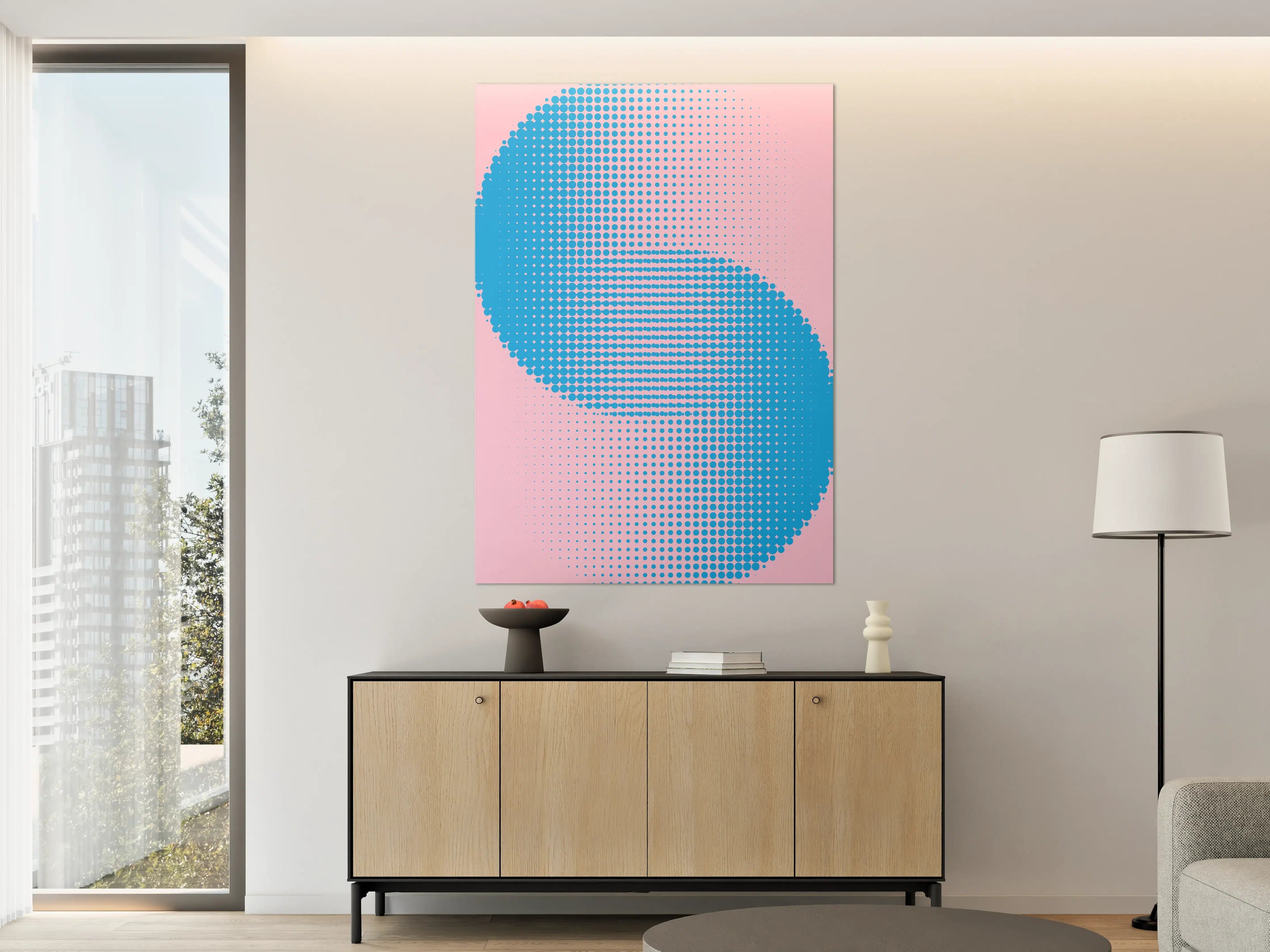 Große Wandbilder - Bunte Pop Art Halbkugel