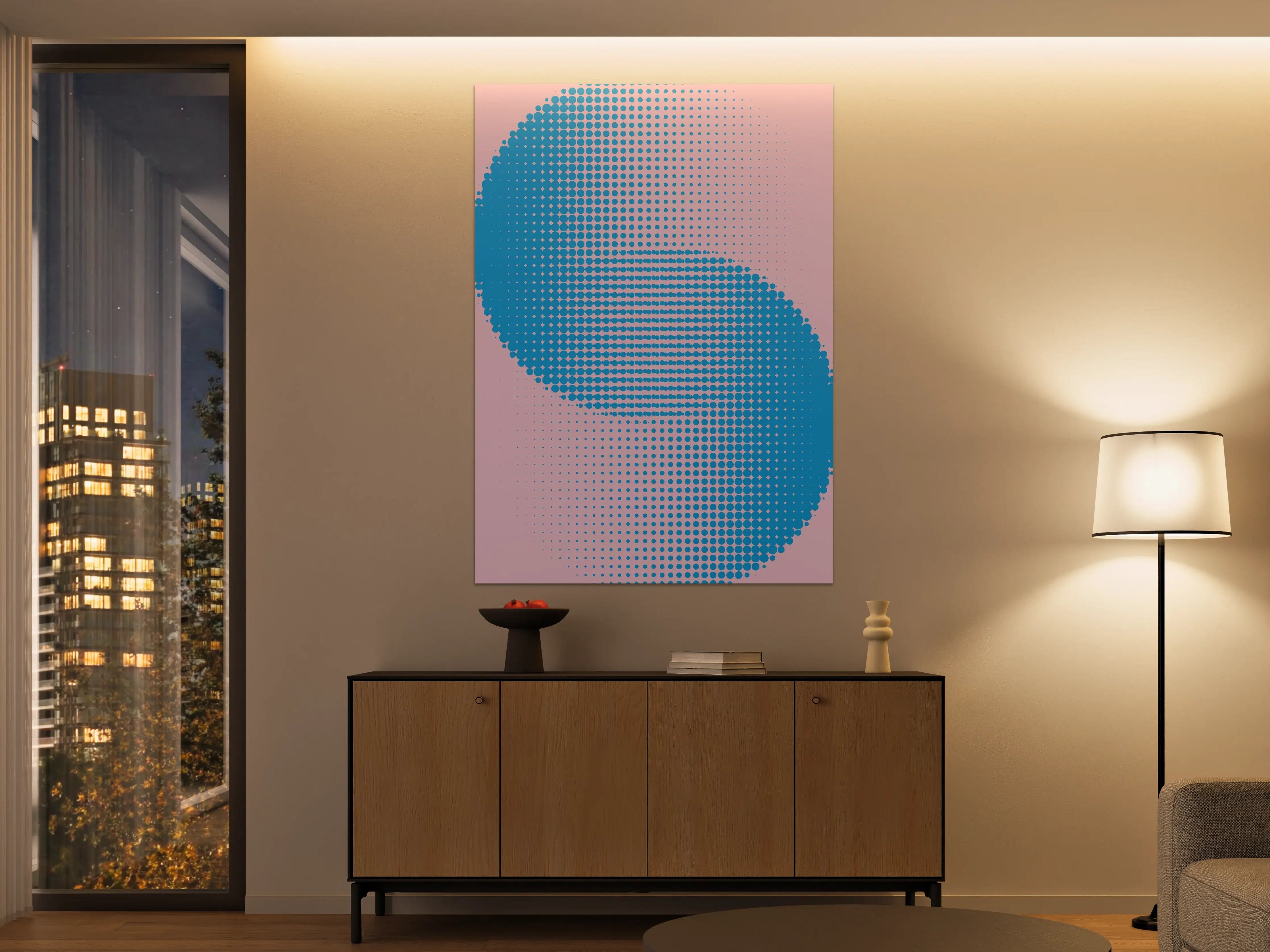 Große Wandbilder - Bunte Pop Art Halbkugel