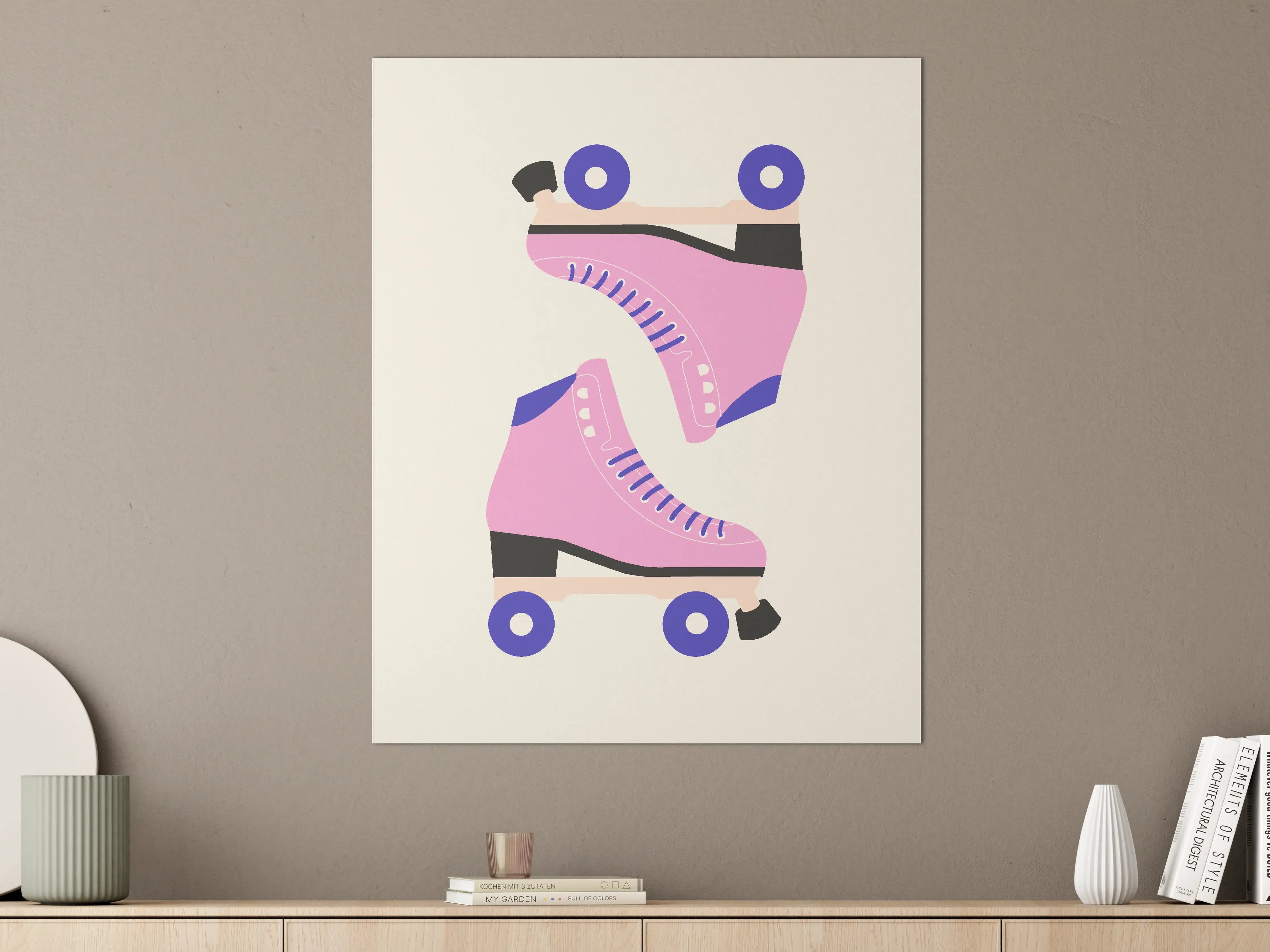 Große Wandbilder - Bunte Rollschuhe mit modernem Design