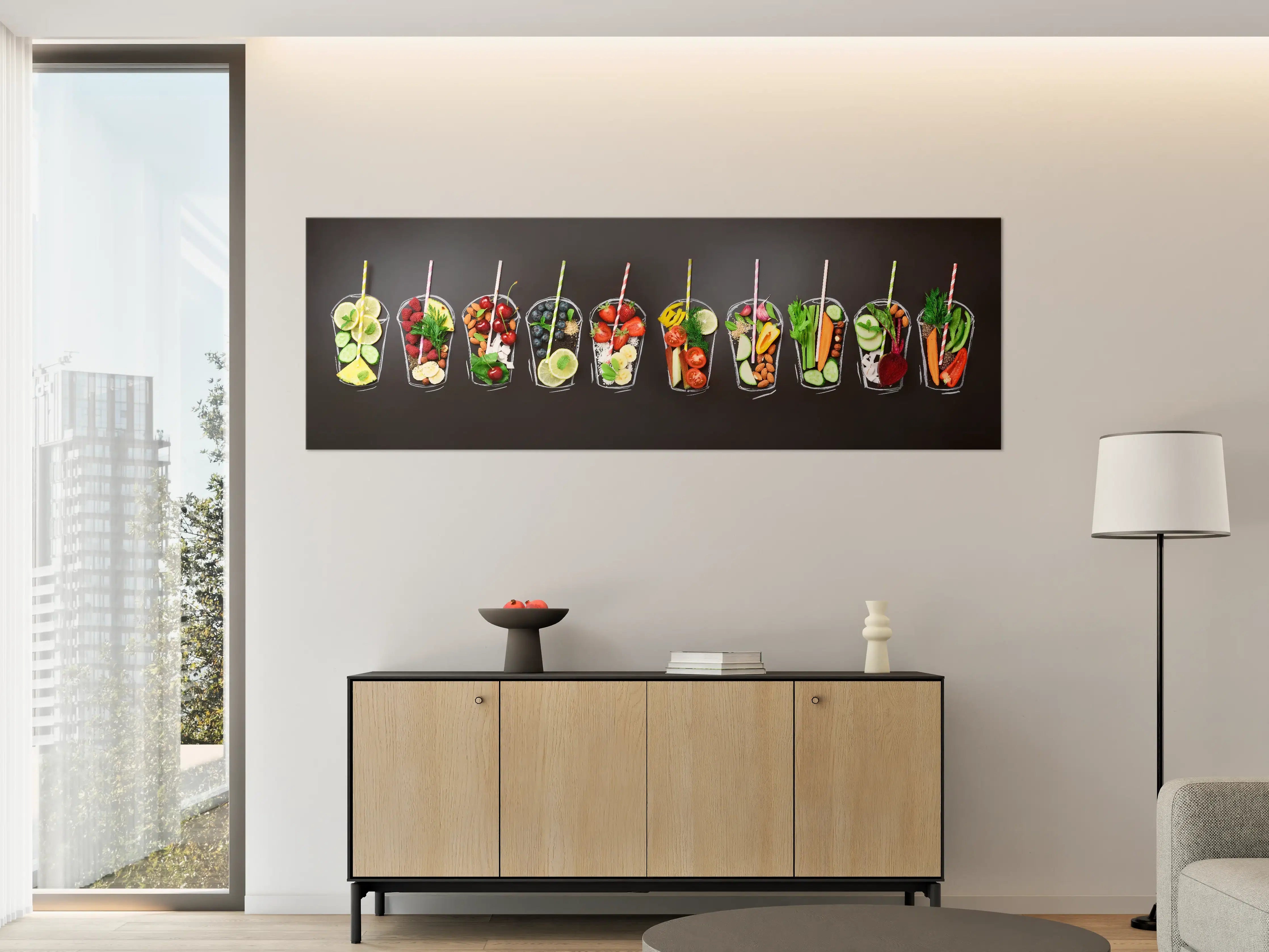 Große Wandbilder - Bunte Smoothie Zutaten Mix
