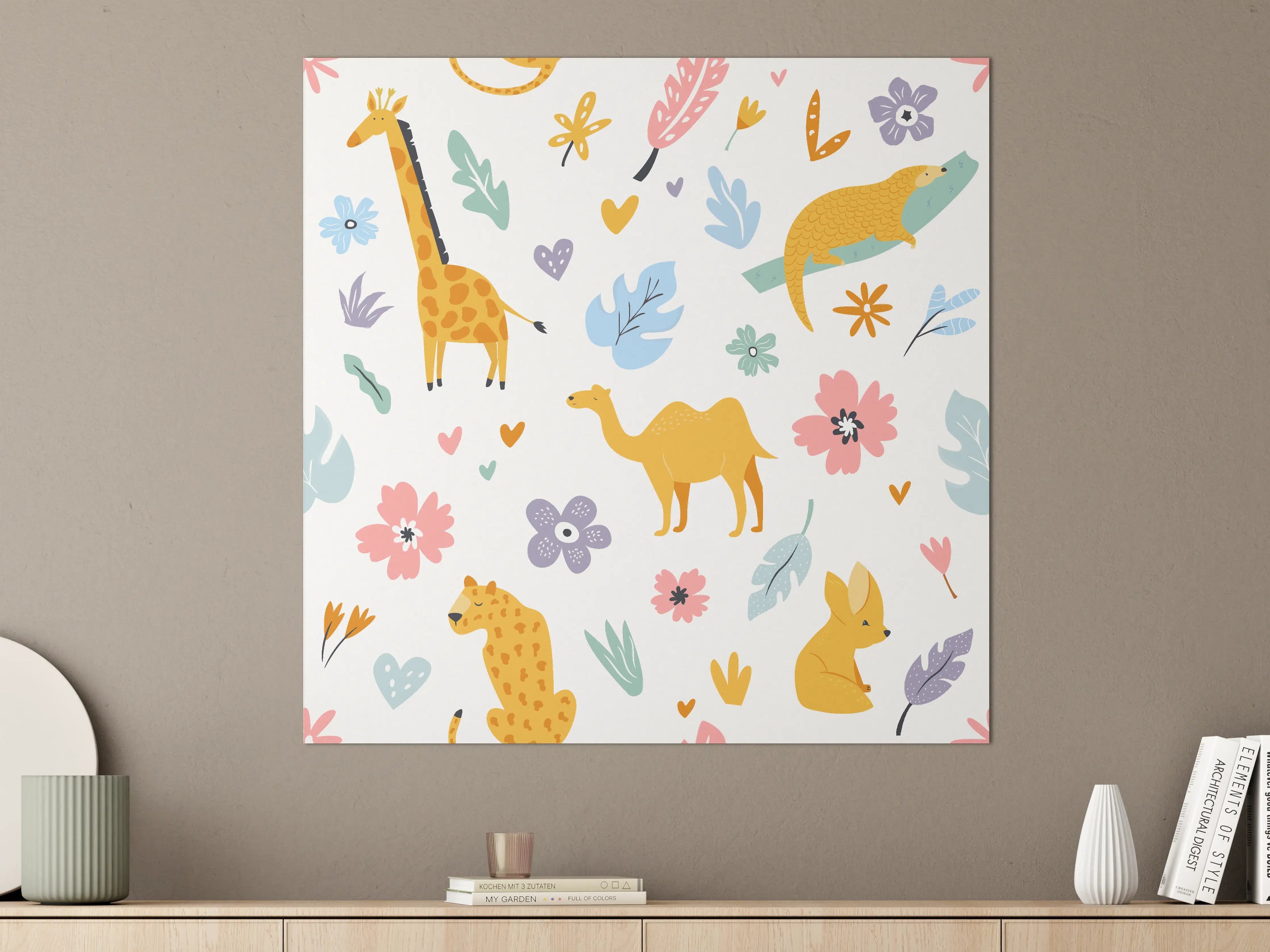 Große Wandbilder - Bunte Tiermotive Kinderillustration