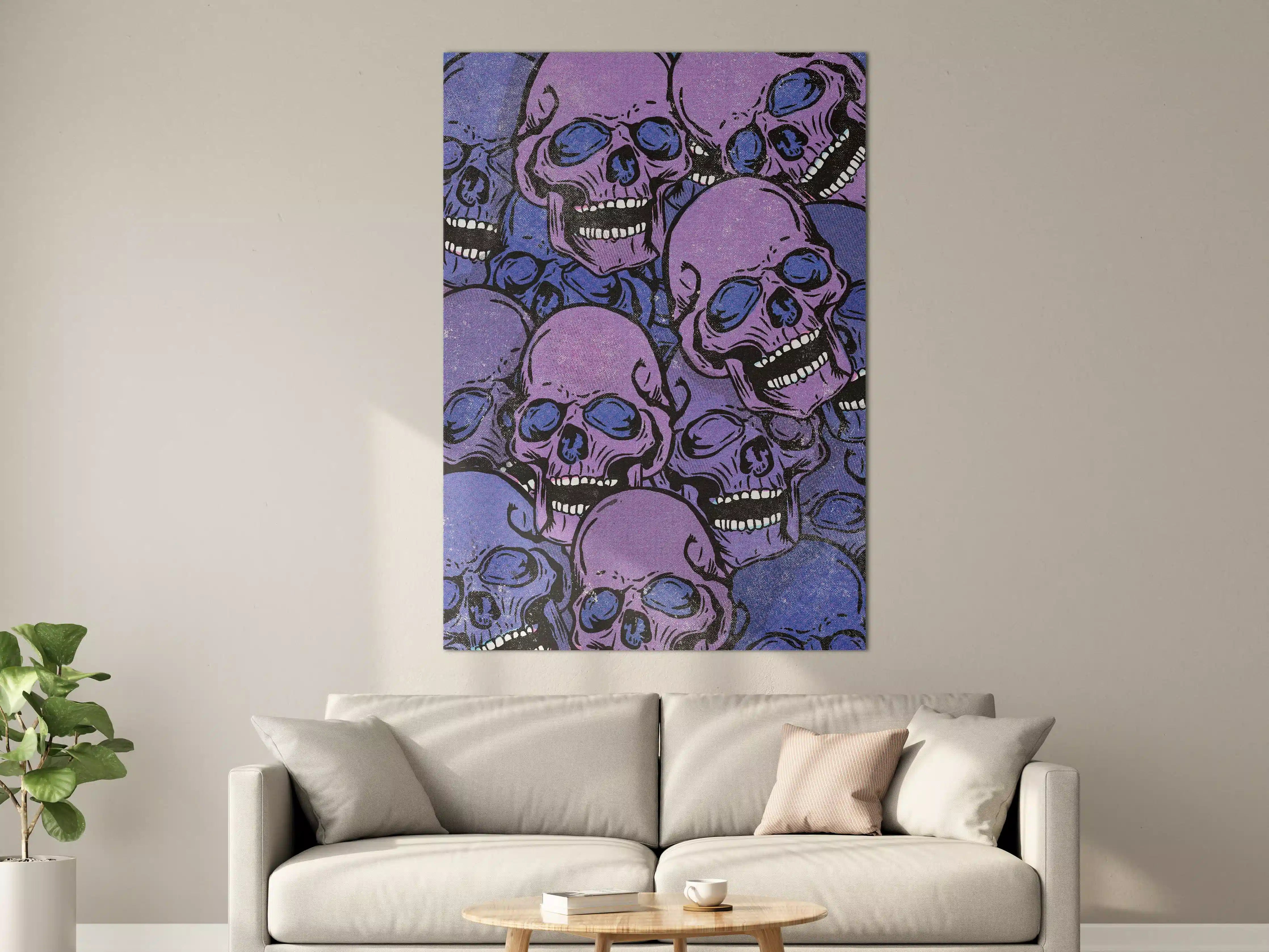Große Wandbilder - Bunte Totenkopf-Illustration