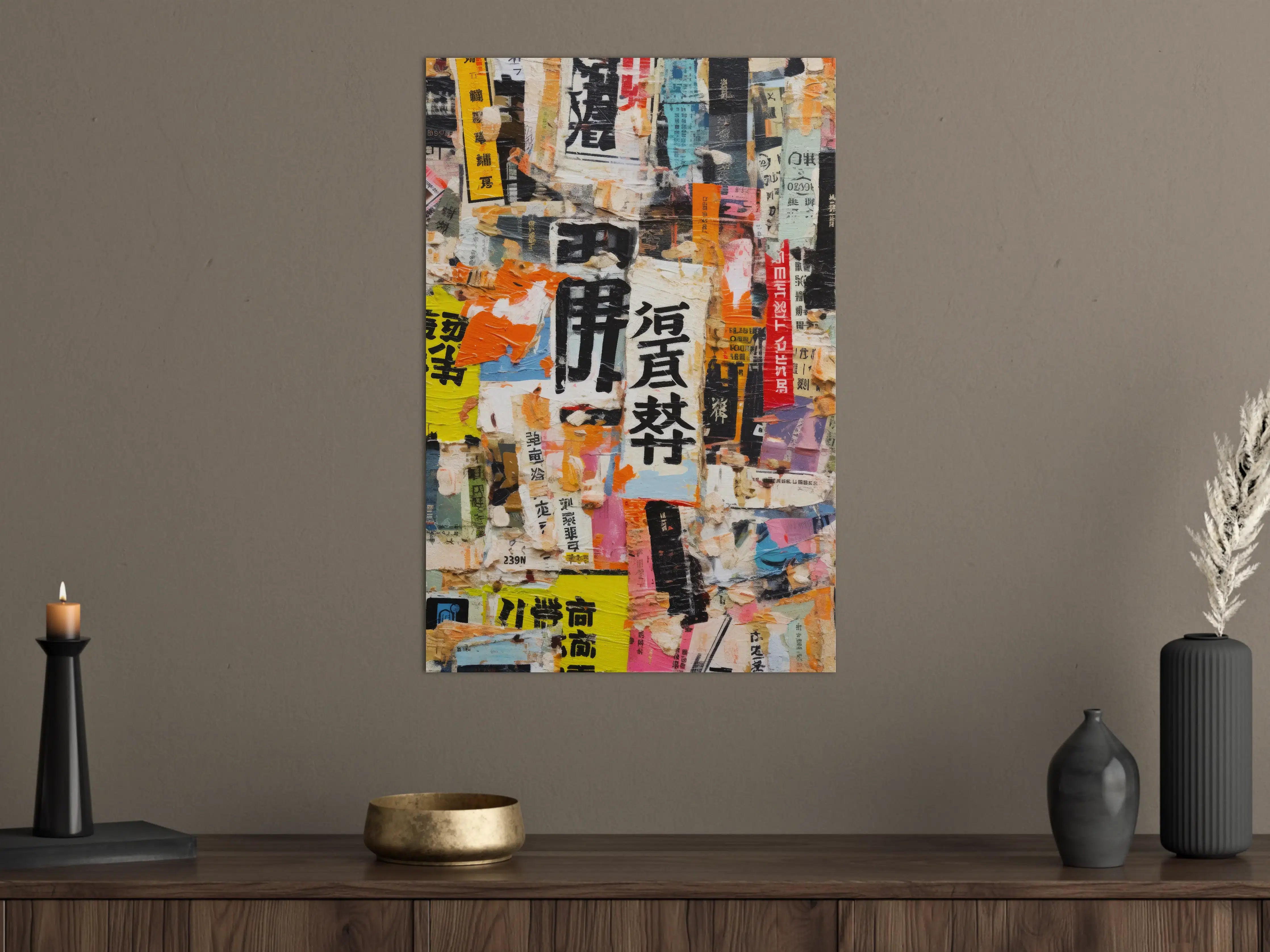Große Wandbilder - Bunte Urban-Collage Textur