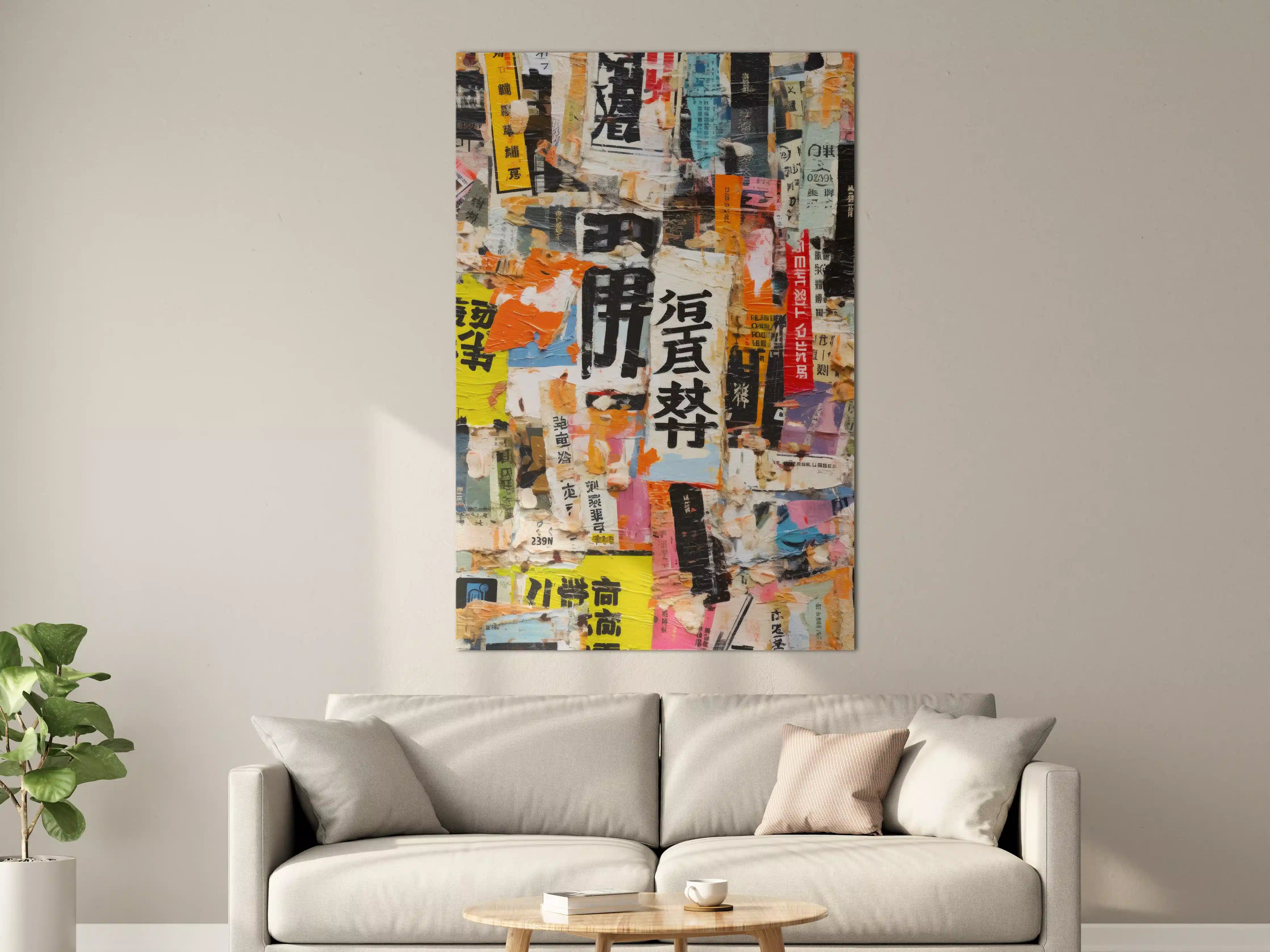 Große Wandbilder - Bunte Urban-Collage Textur