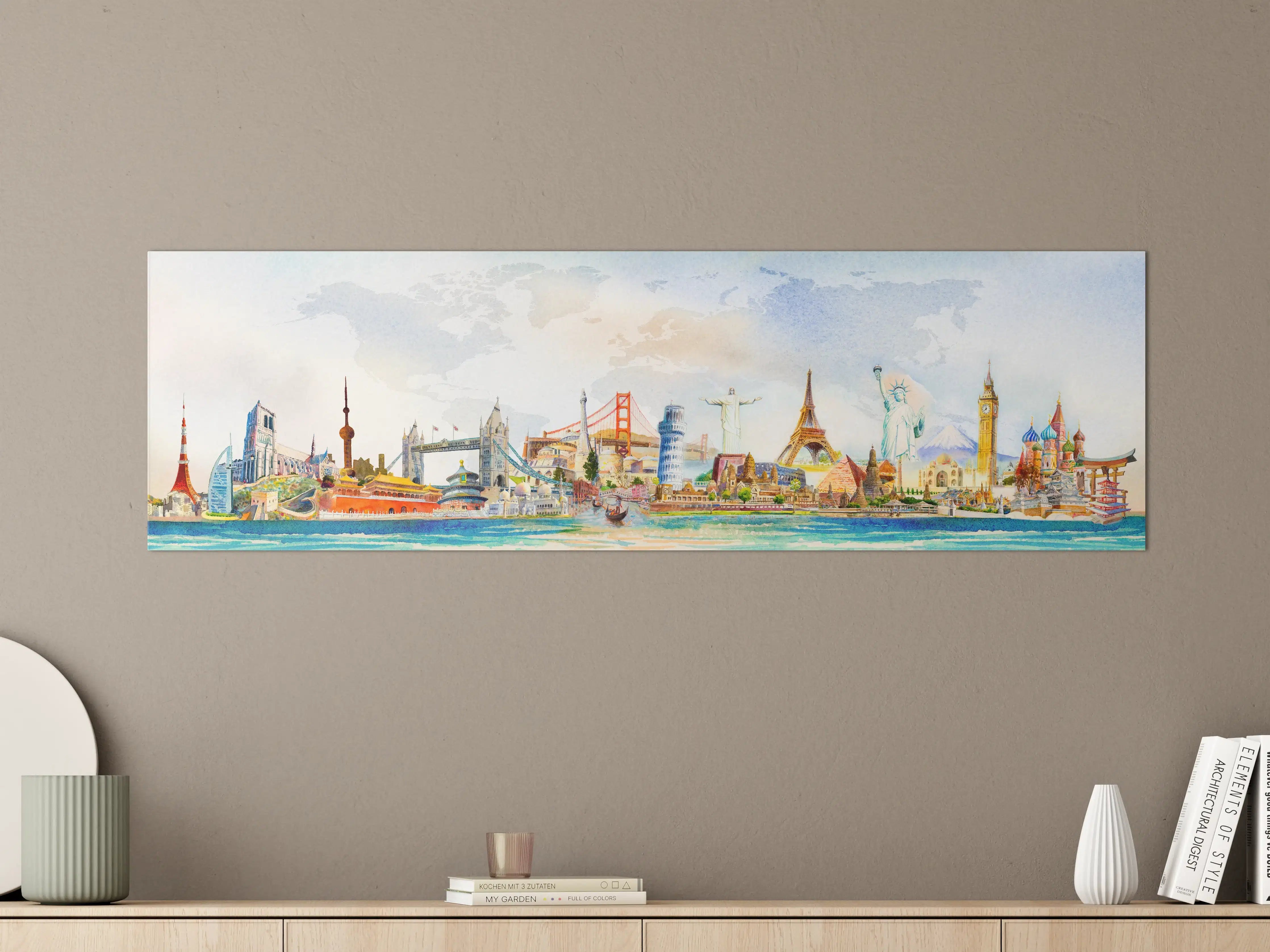 Große Wandbilder - Bunte Welterkundung Panorama