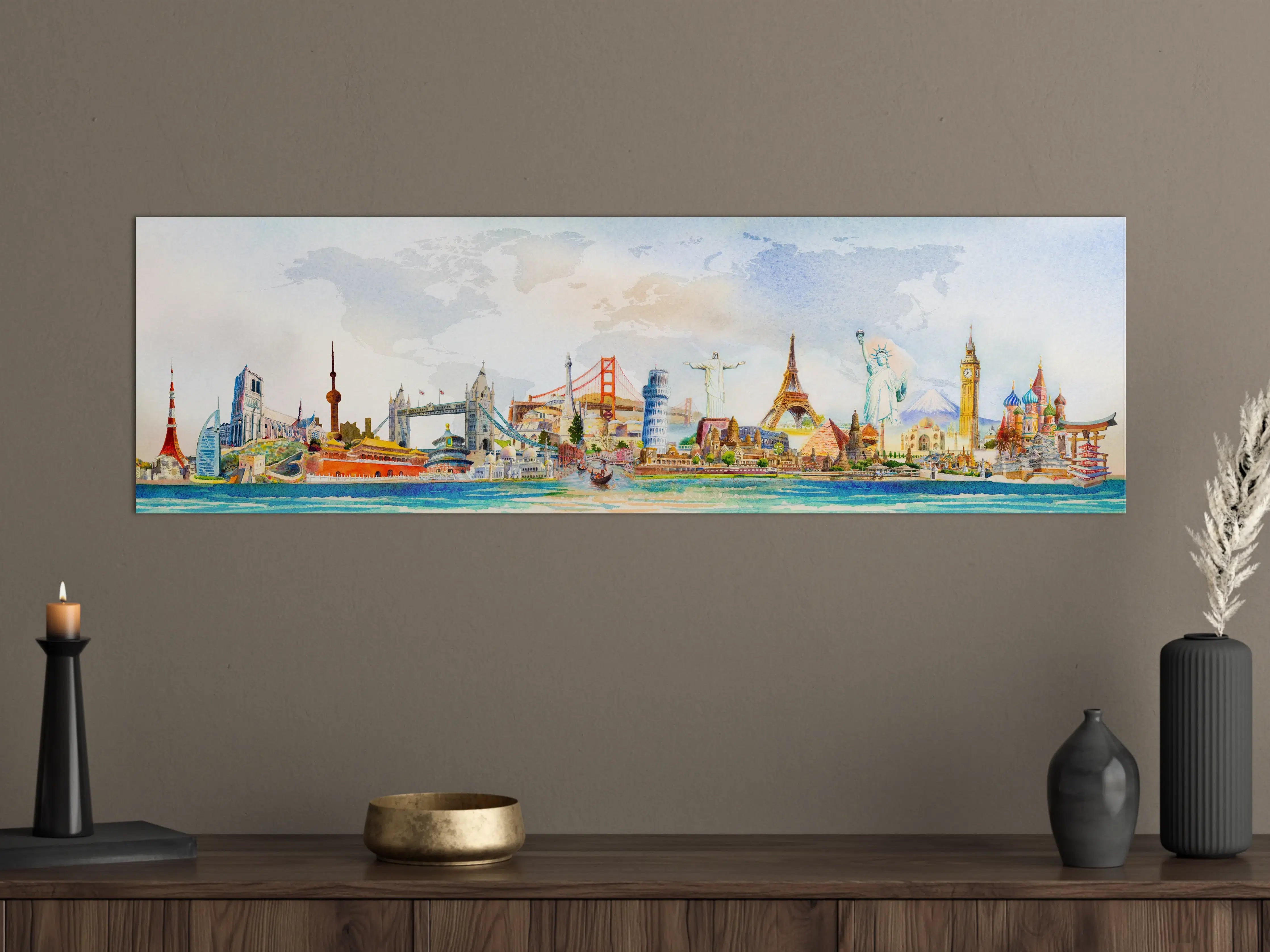 Große Wandbilder - Bunte Welterkundung Panorama