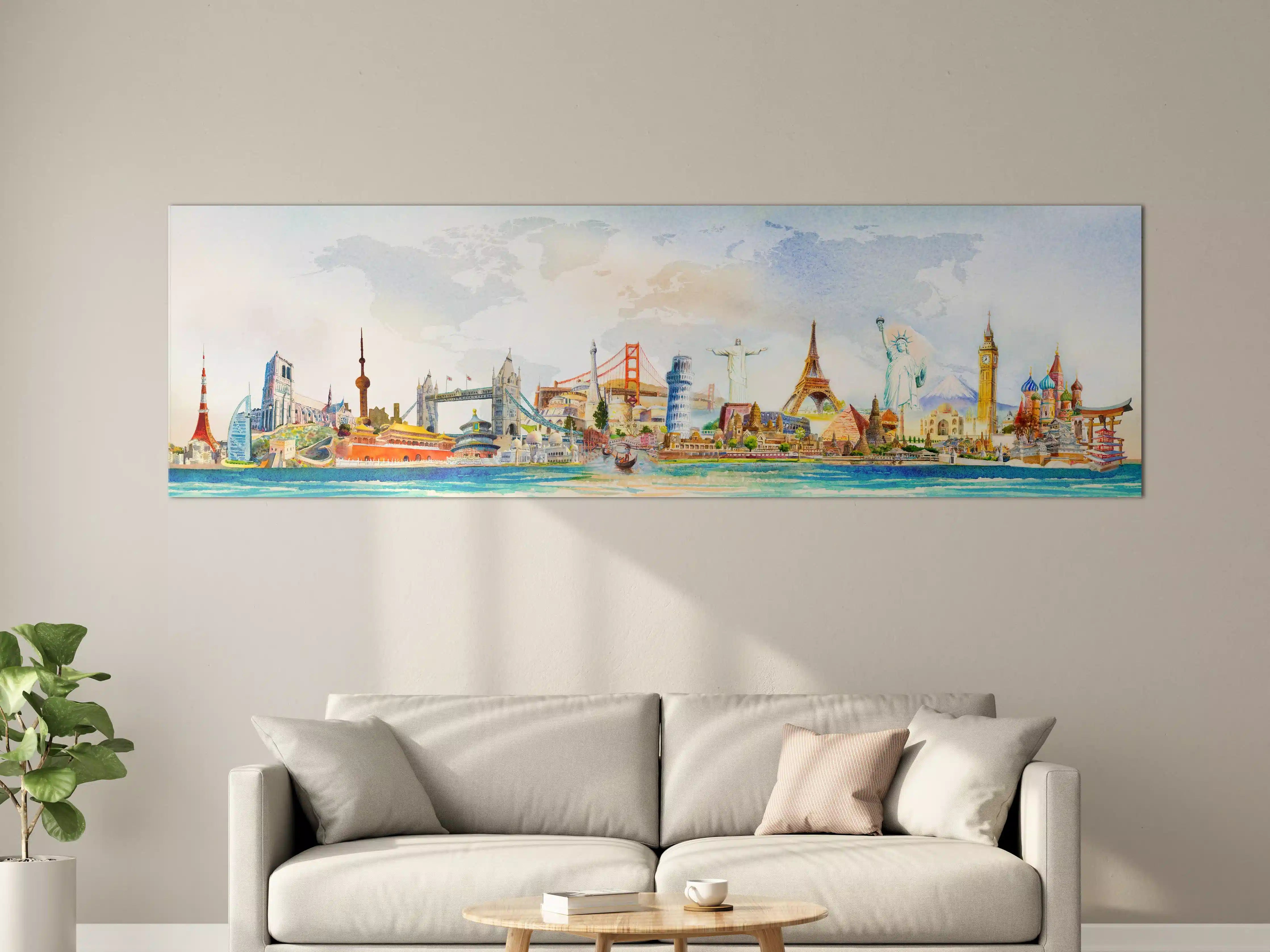 Große Wandbilder - Bunte Welterkundung Panorama