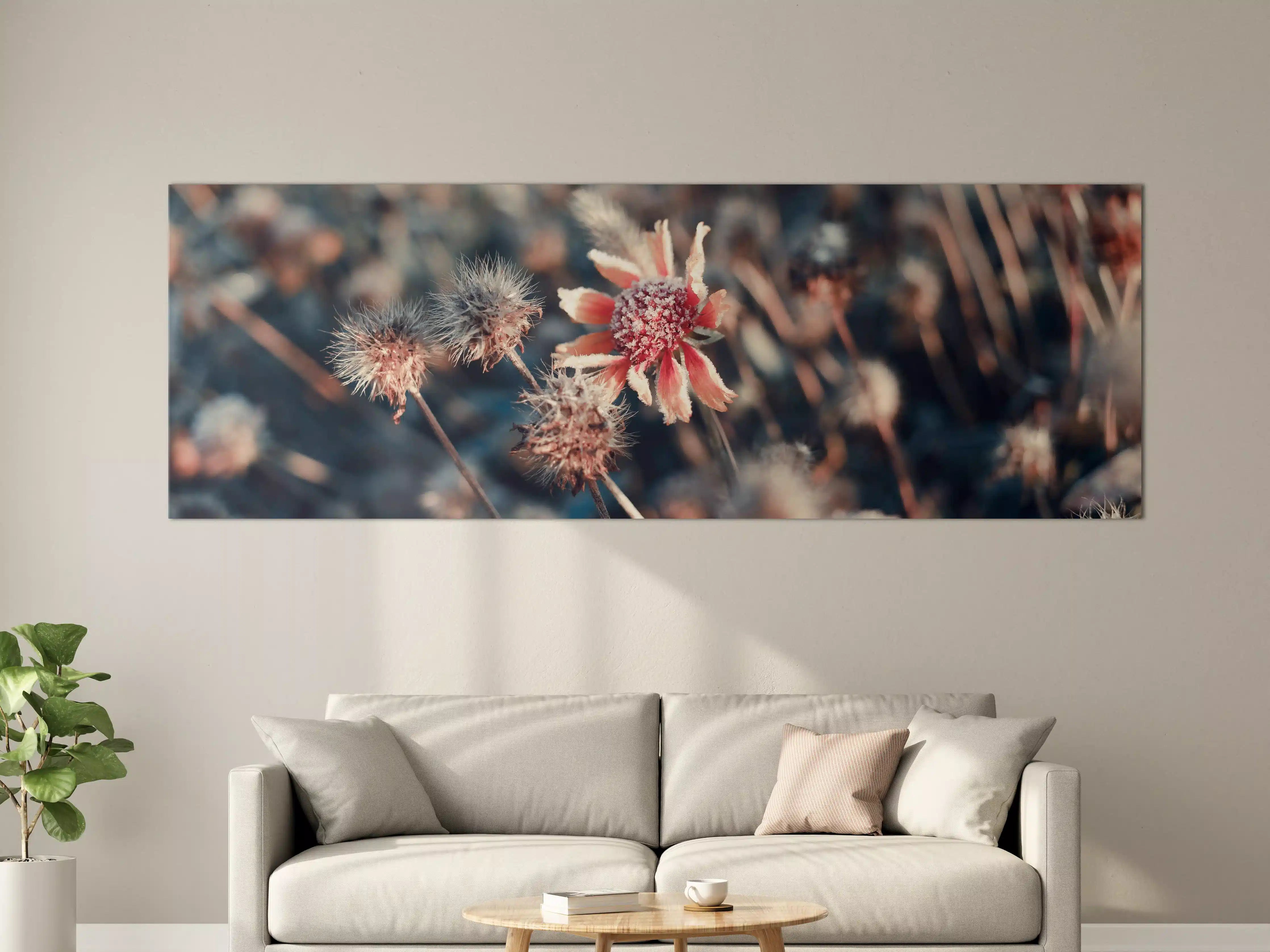 Große Wandbilder - Bunte Wildblumen mit warmem Ton