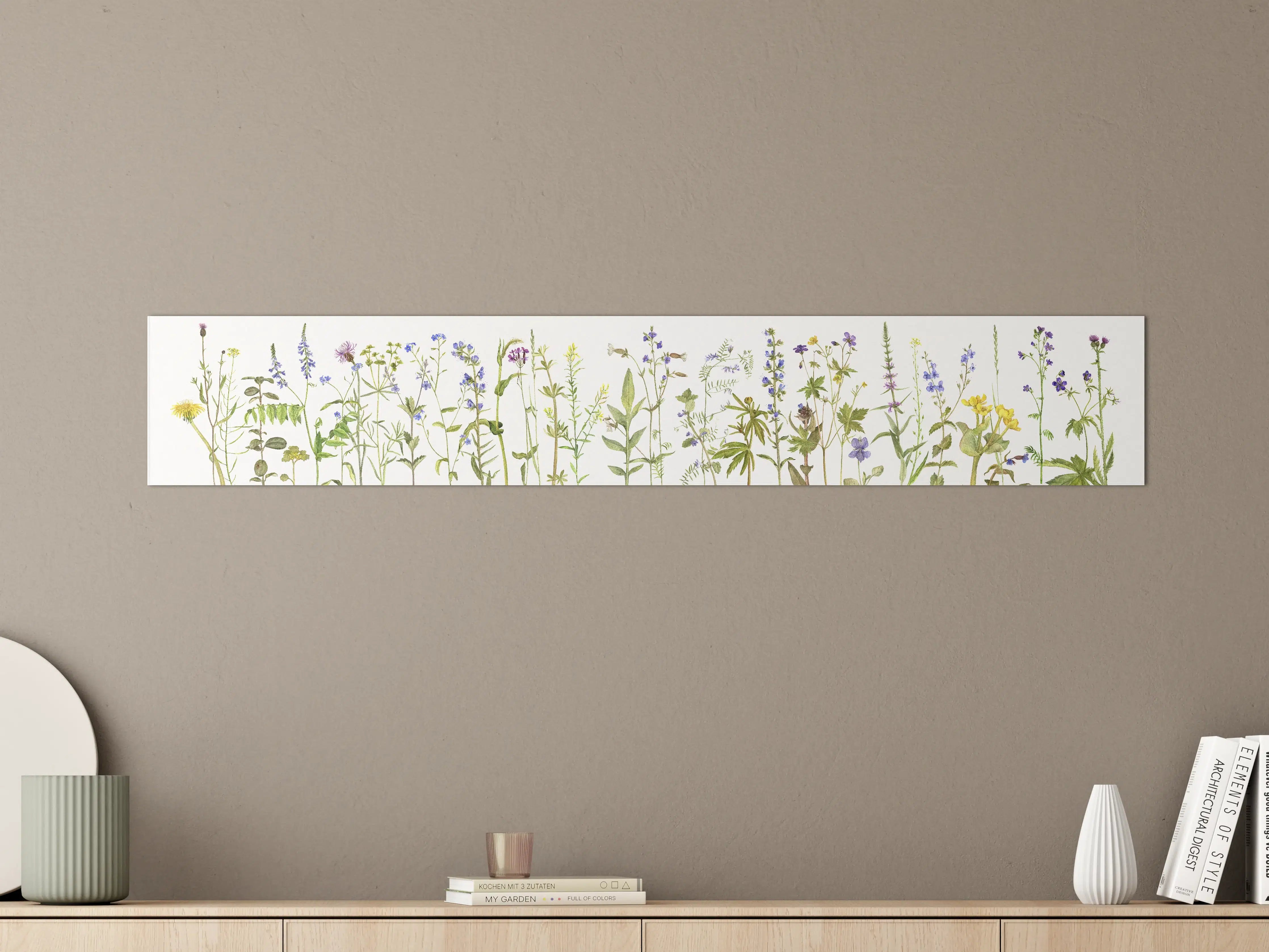 Große Wandbilder - Bunte Wildblumenwiese im Frühling