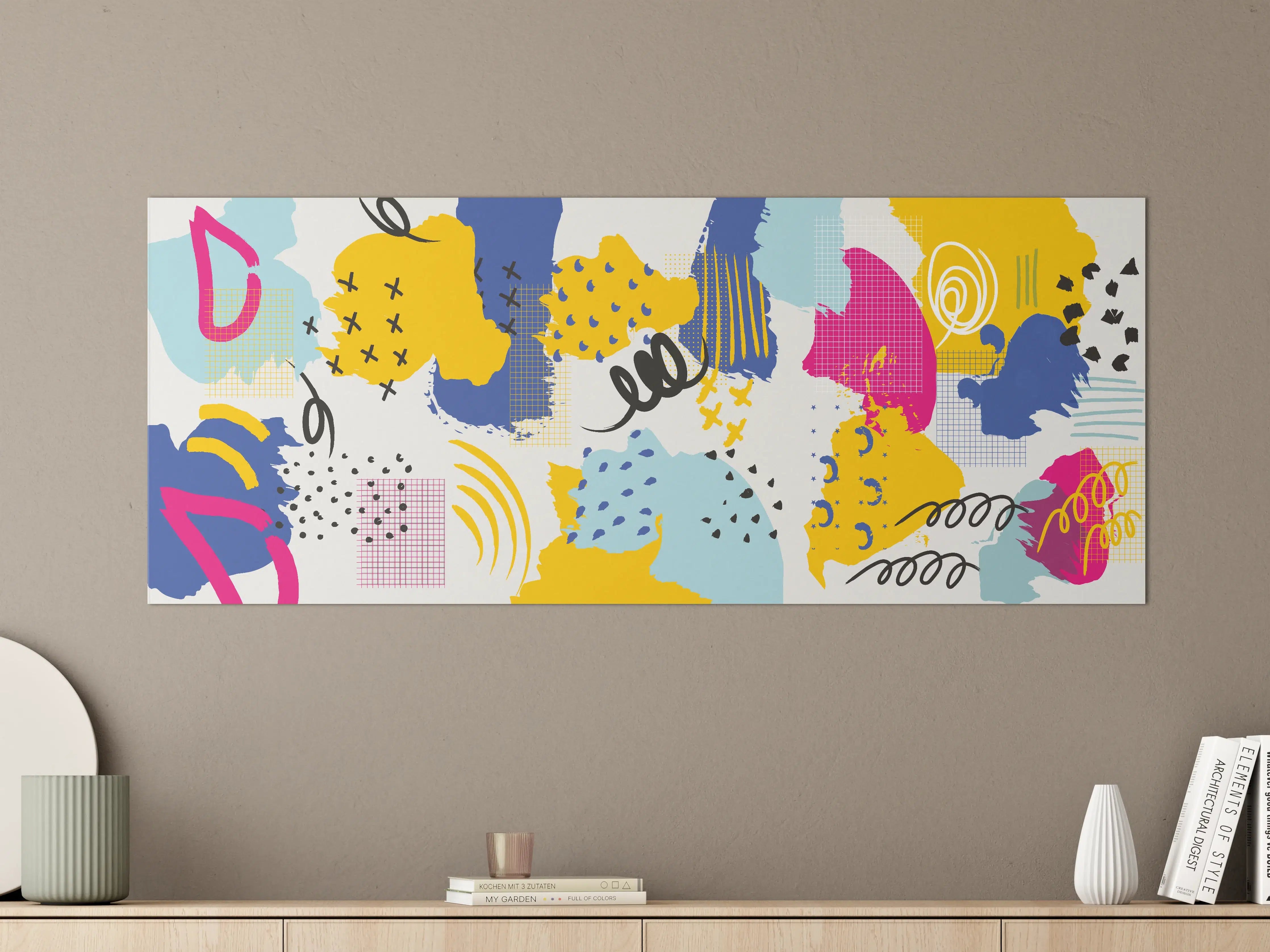 Große Wandbilder - Buntes Abstrakt-Muster Design