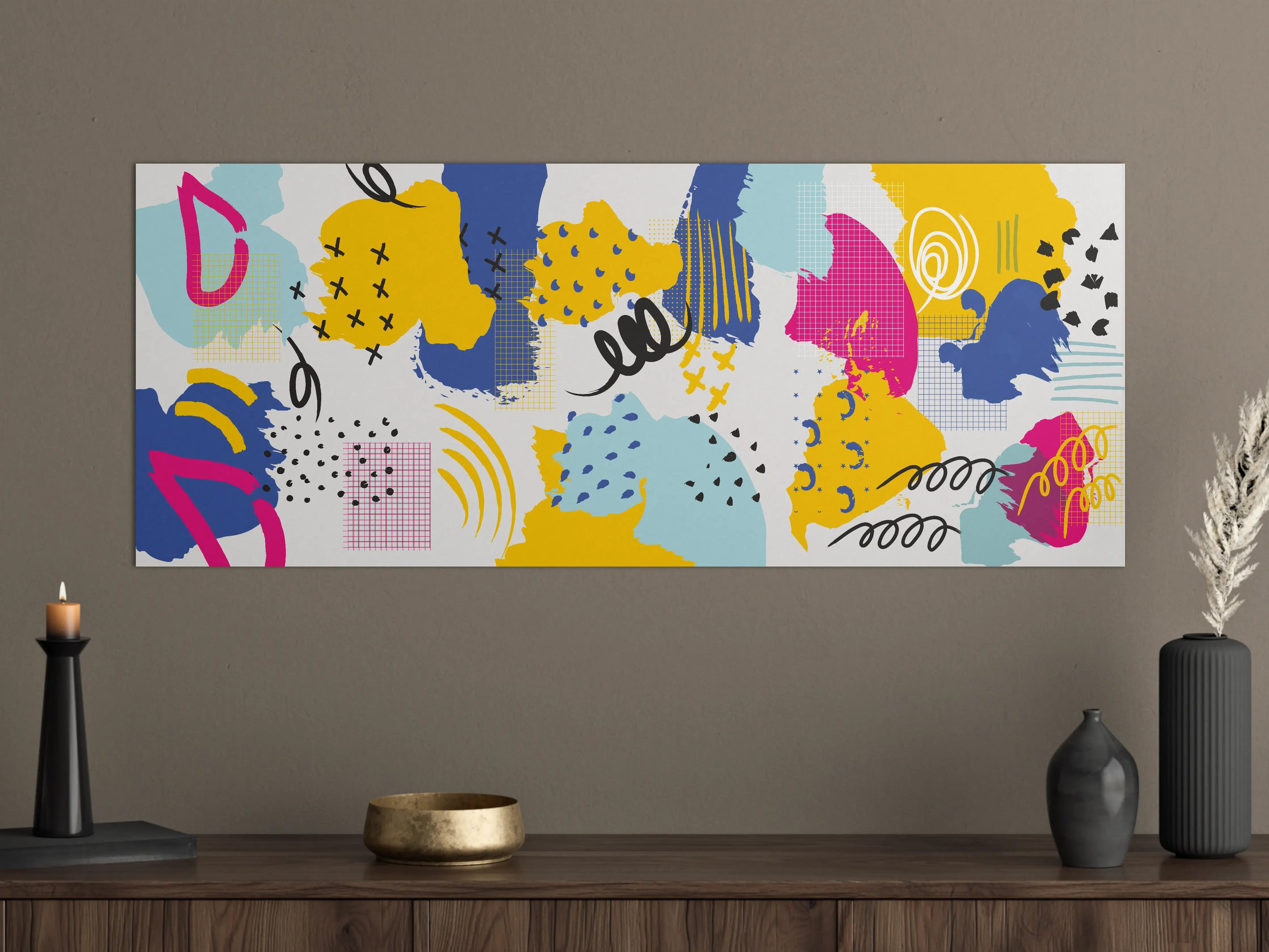Große Wandbilder - Buntes Abstrakt-Muster Design
