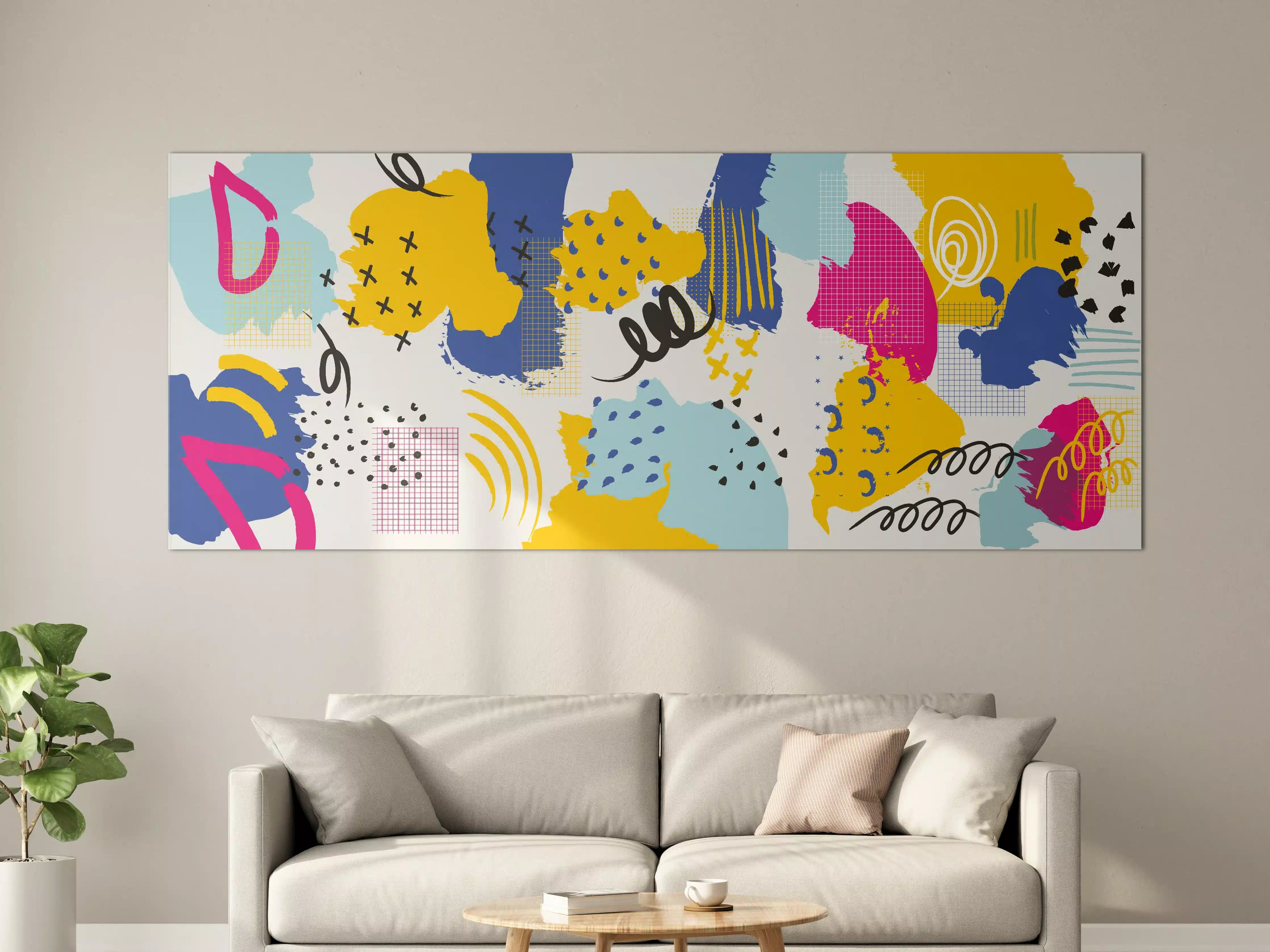 Große Wandbilder - Buntes Abstrakt-Muster Design