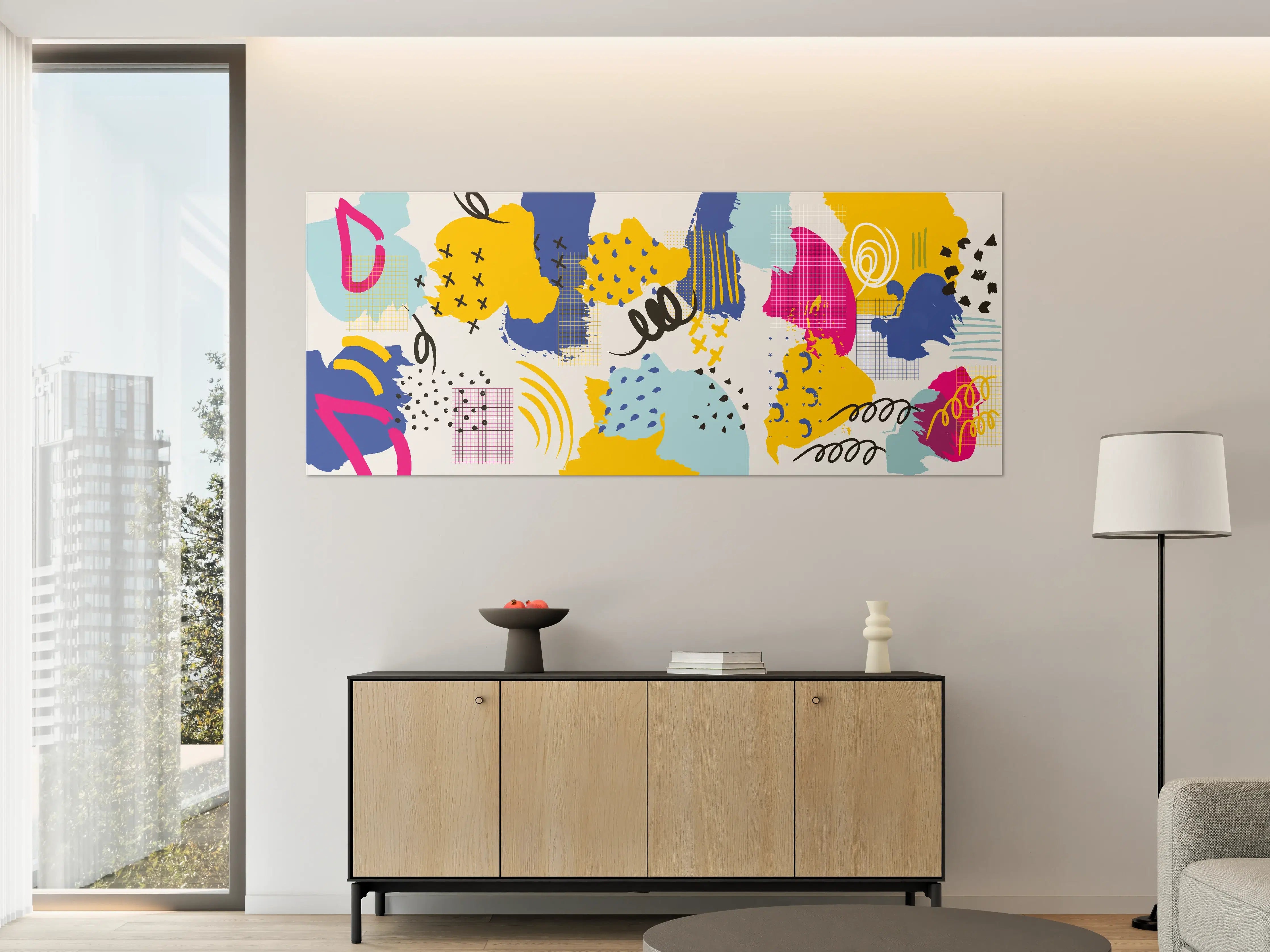 Große Wandbilder - Buntes Abstrakt-Muster Design