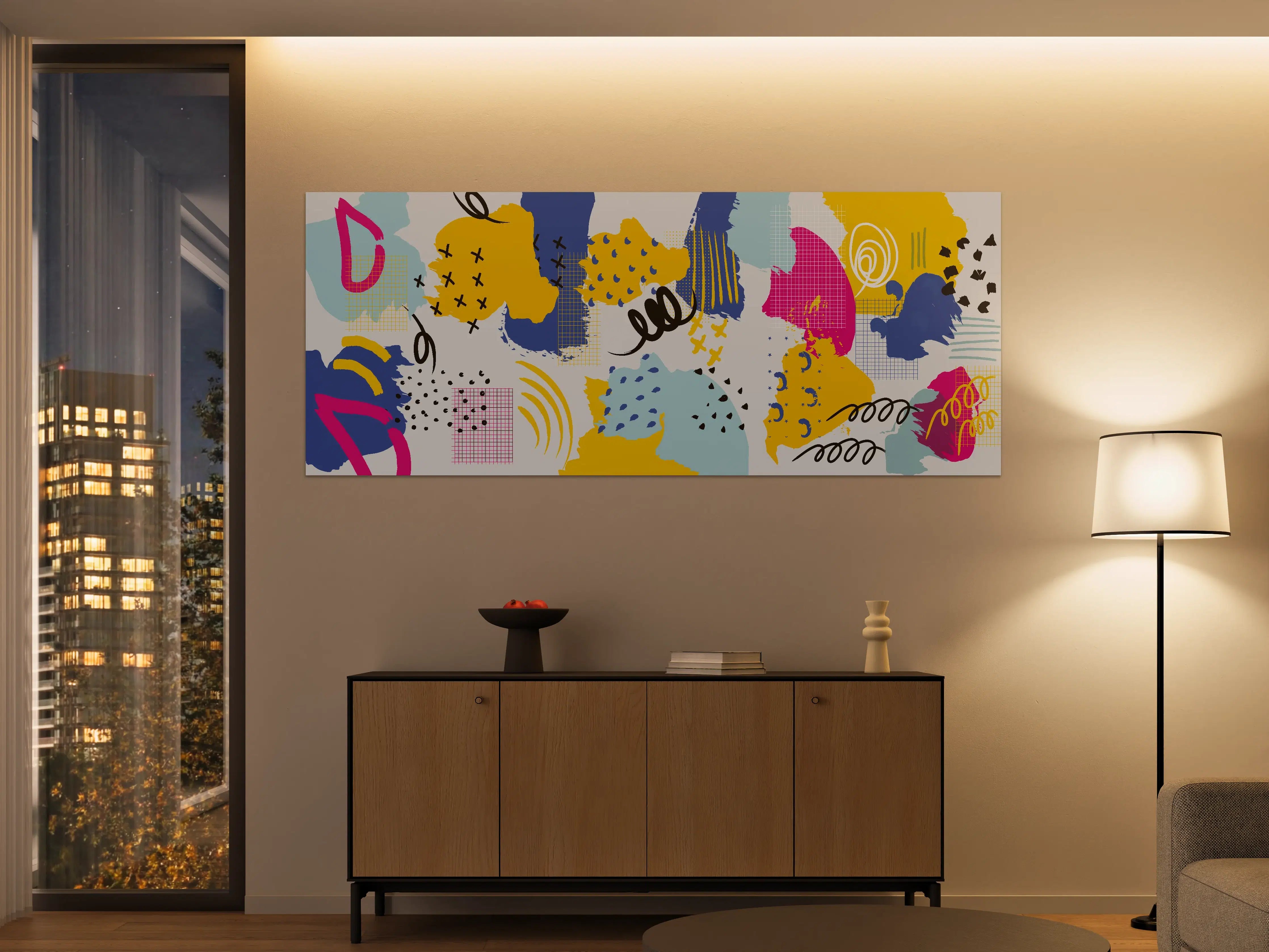 Große Wandbilder - Buntes Abstrakt-Muster Design